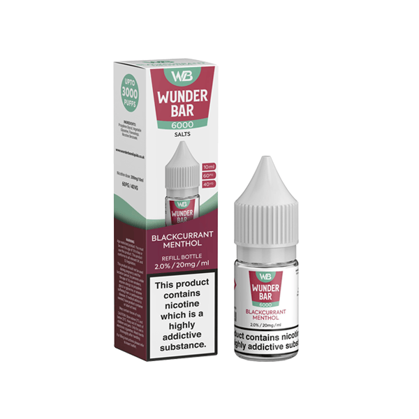 Wunderbar 6000 Salts 20 mg nikotínového vape šťavy – 10 ml MTL Friendly Flavors