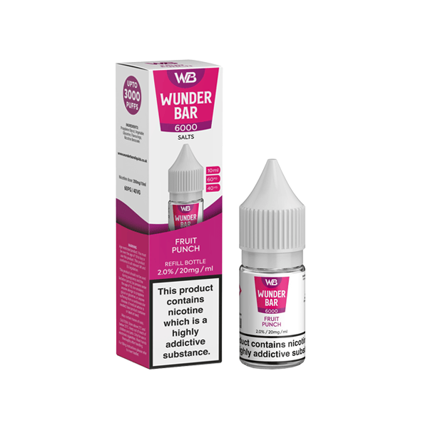 Wunderbar 6000 Salts 20 mg nikotínového vape šťavy – 10 ml MTL Friendly Flavors