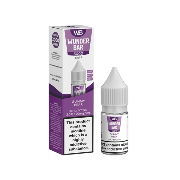 Wunderbar 6000 Salts 20 mg nikotínového vape šťavy – 10 ml MTL Friendly Flavors