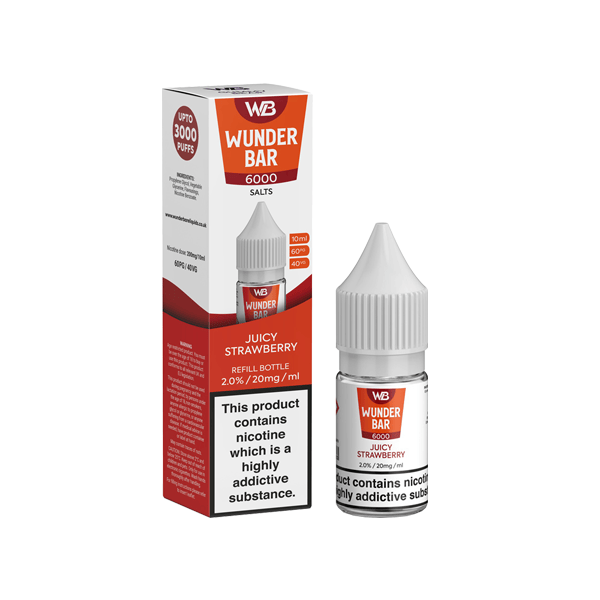 Wunderbar 6000 Salts 20 mg nikotínového vape šťavy – 10 ml MTL Friendly Flavors