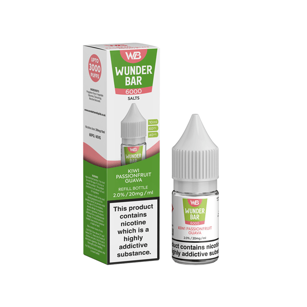 Wunderbar 6000 Salts 20 mg nikotínového vape šťavy – 10 ml MTL Friendly Flavors