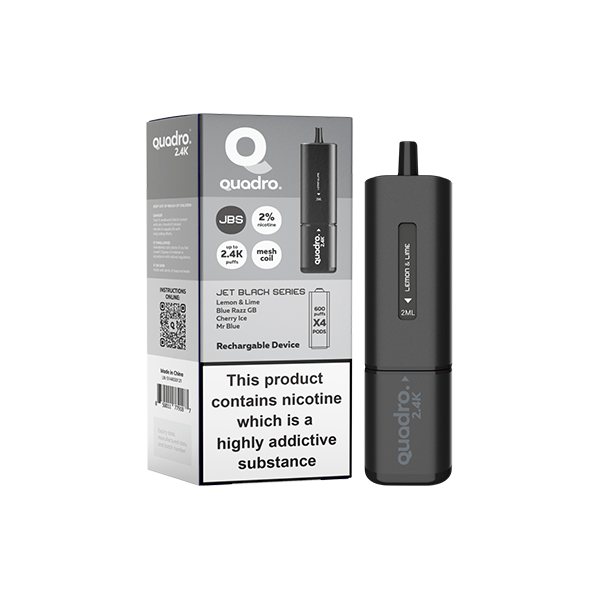 20mg Quadro 2.4K Pod Vape Kit 4 v 1 - 2400 Puffov