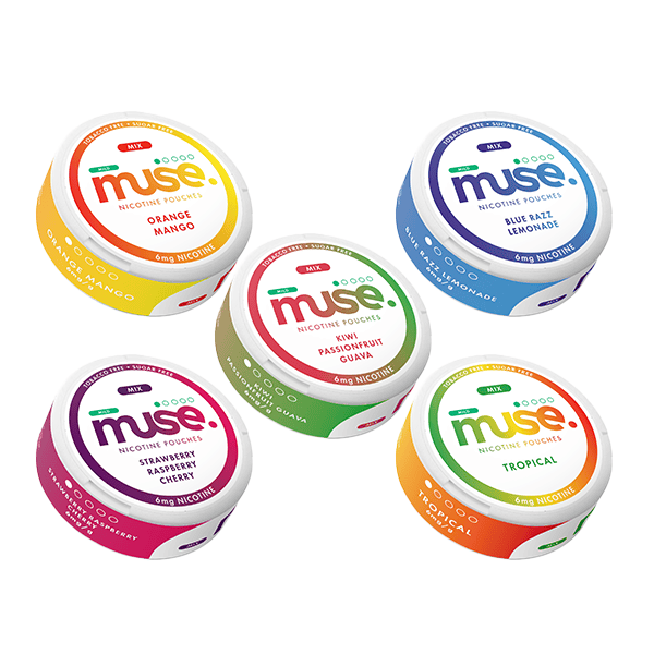 Muse Mix 6mg Nicotine Pouches - 20 Count Tub for a Tobacco-Free Experience