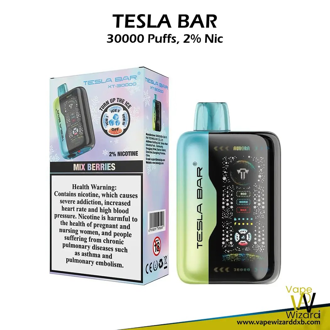 mix berries tesla bar xt 30000 puffs 20mg disposable