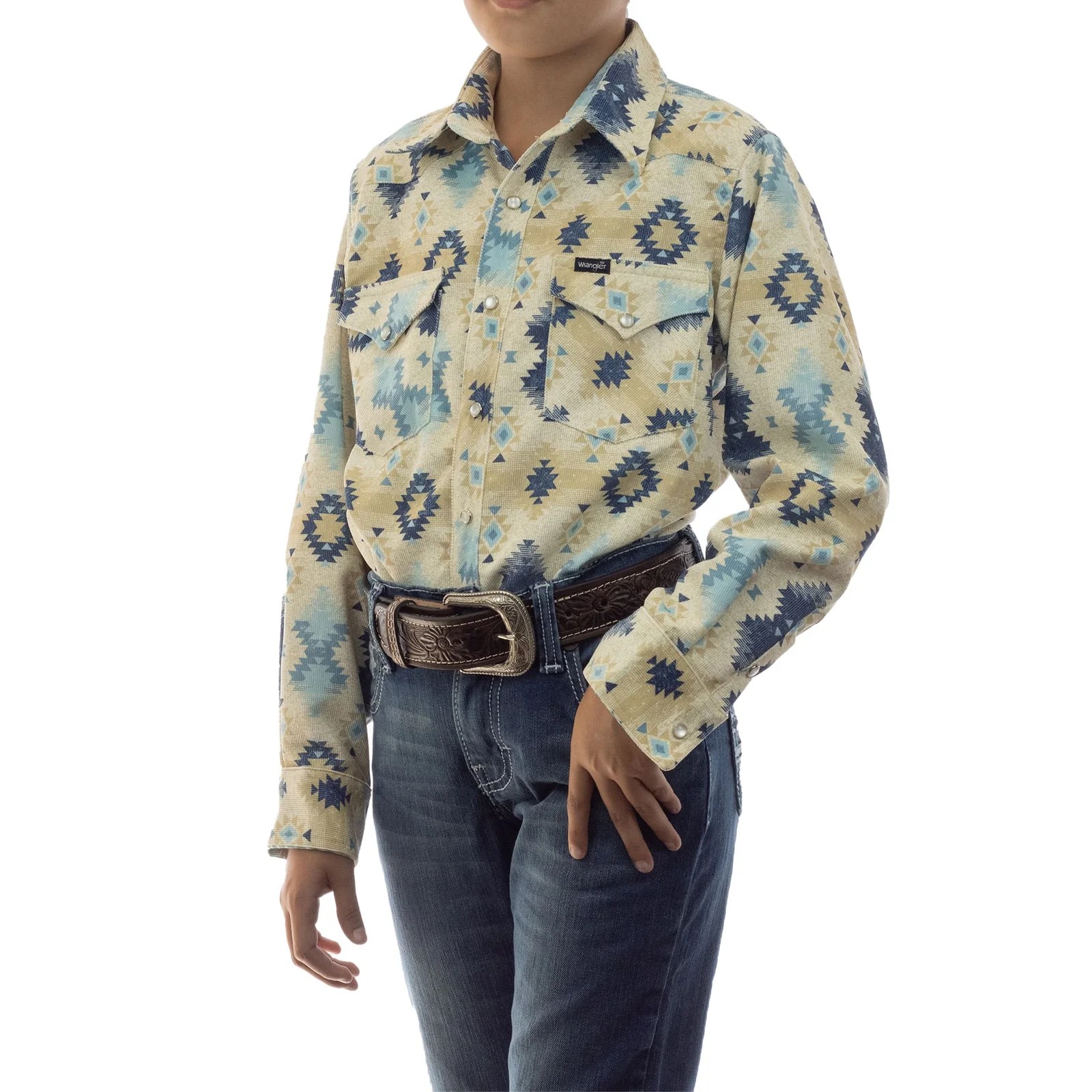 CAMISOLA VAQUERA CHECOTAH Amarillo/ Azul