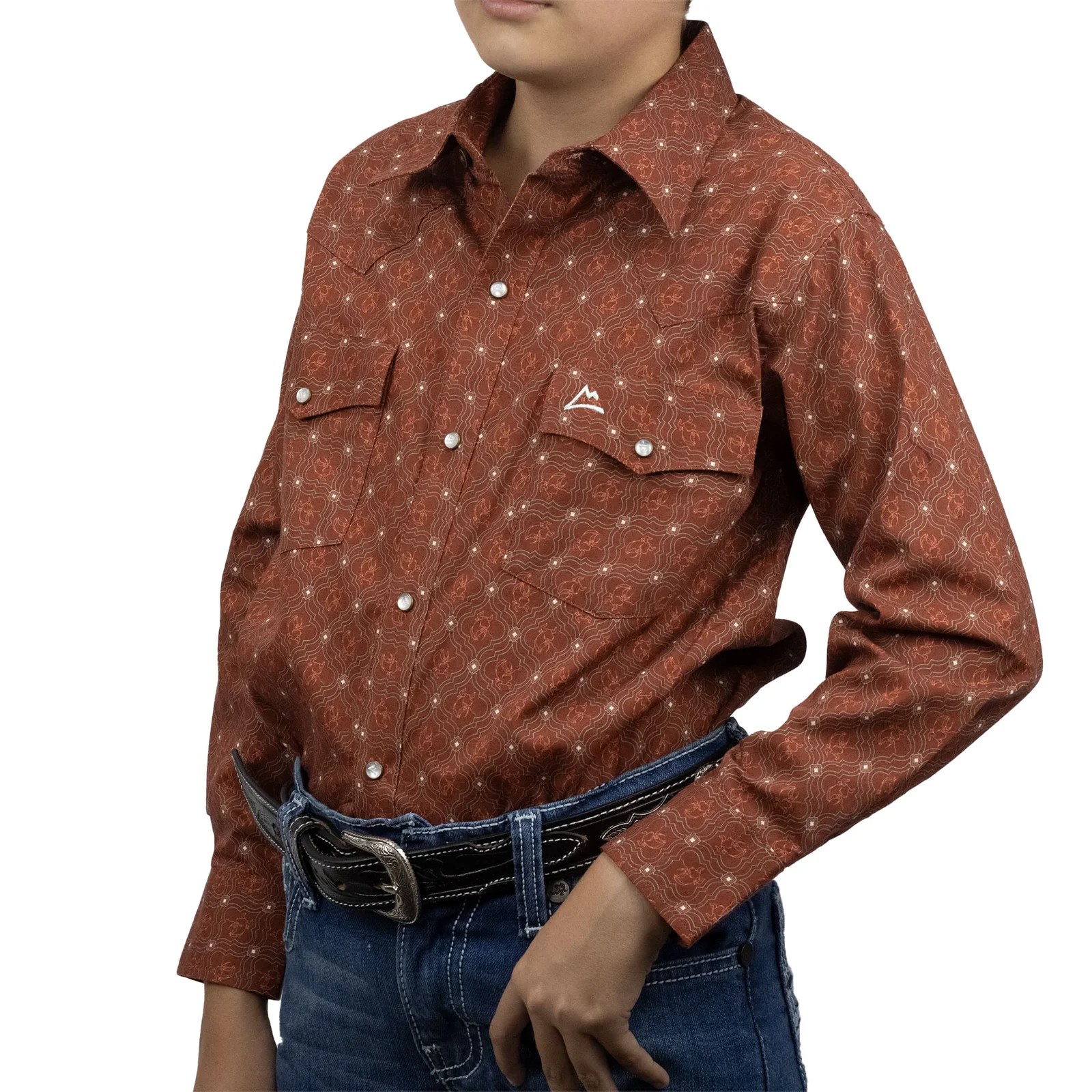 CAMISA ICY DENVER KIDS ESTAMPADO ROMBOS ROJOS