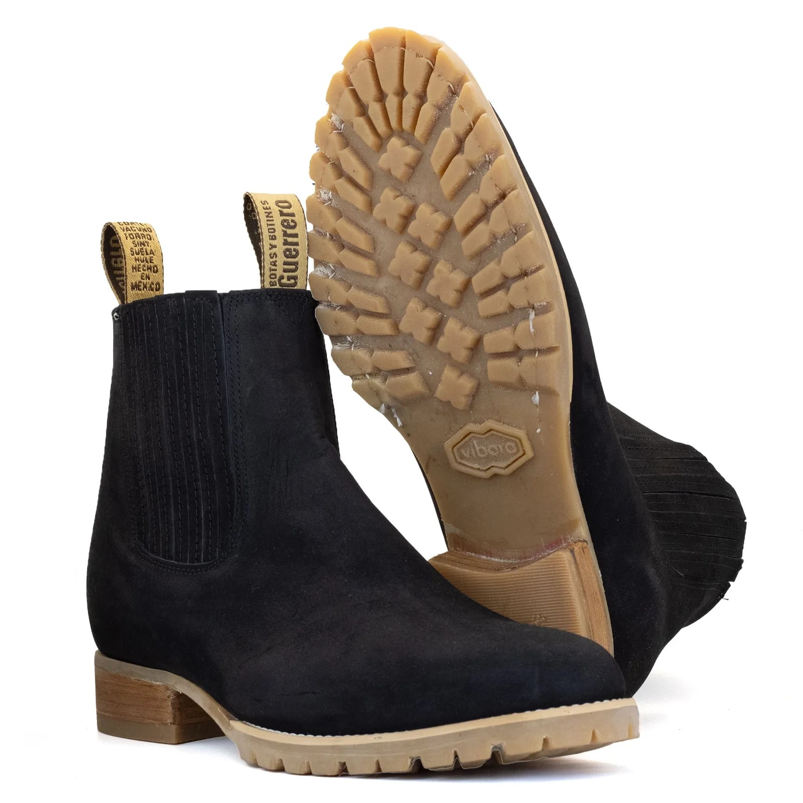 BOTIN GUERRERO REDONDO NOBUCK NEGRO