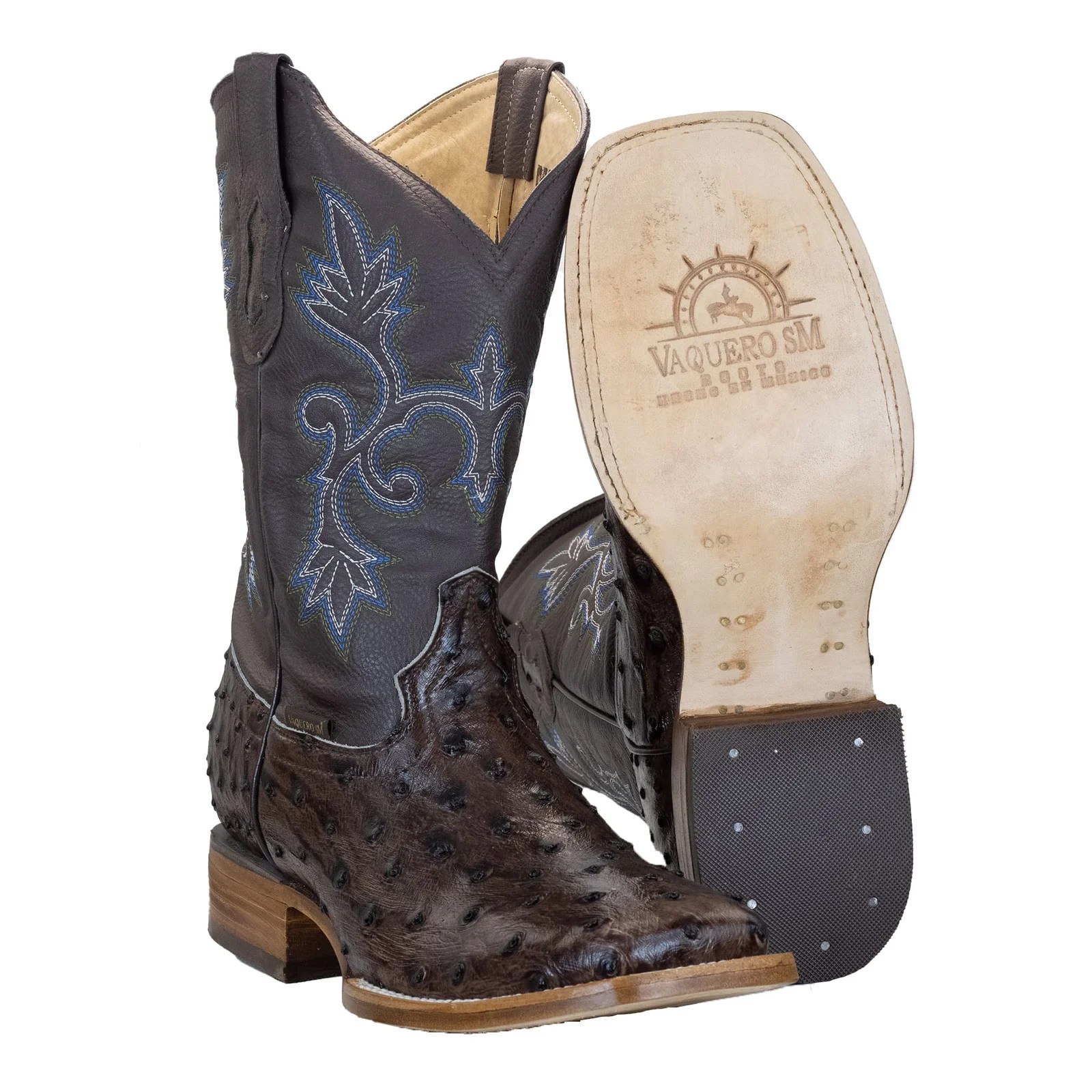 BOTA VAQUERO SM HORMA RODEO IMIT. AVESTRUZ CAFE