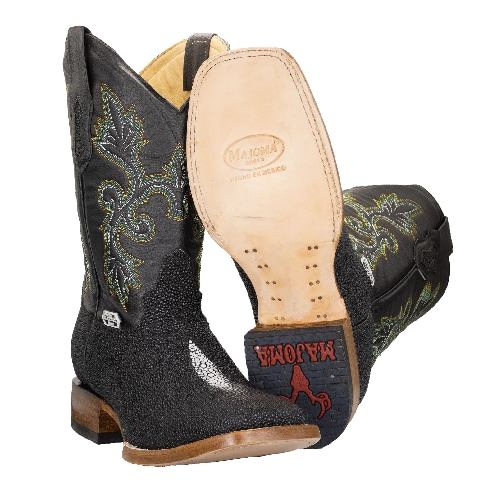 BOTA VAQUERO SM HORMA RODEO IMIT. MANTARRAYA NEGRO