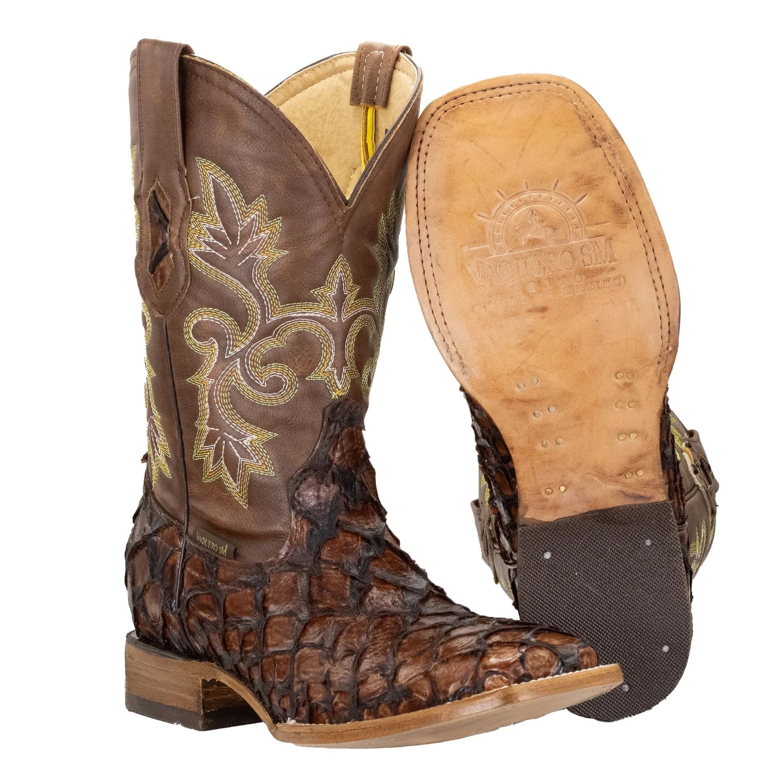 BOTA VAQUERO SM HORMA RODEO IMIT. PESCADO COÑAC.