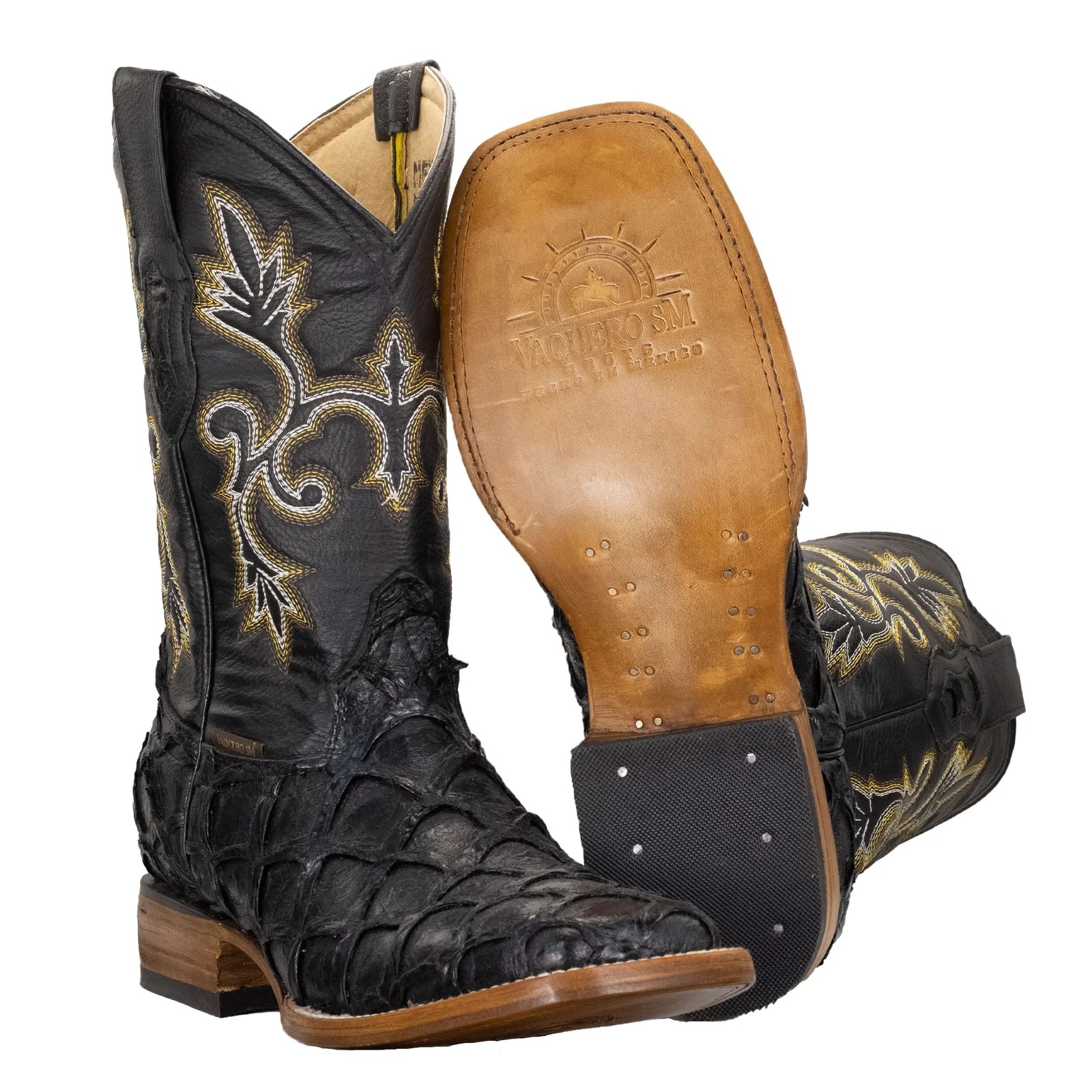BOTA VAQUERO SM HORMA RODEO IMIT. PESCADO NEGRO.