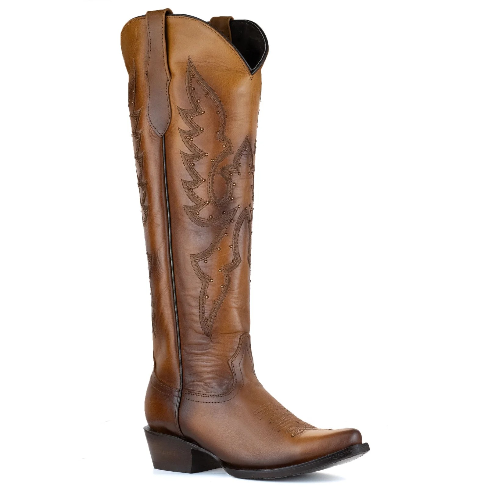 BOTA DE TUBO ALTO PARA DAMA MIEL