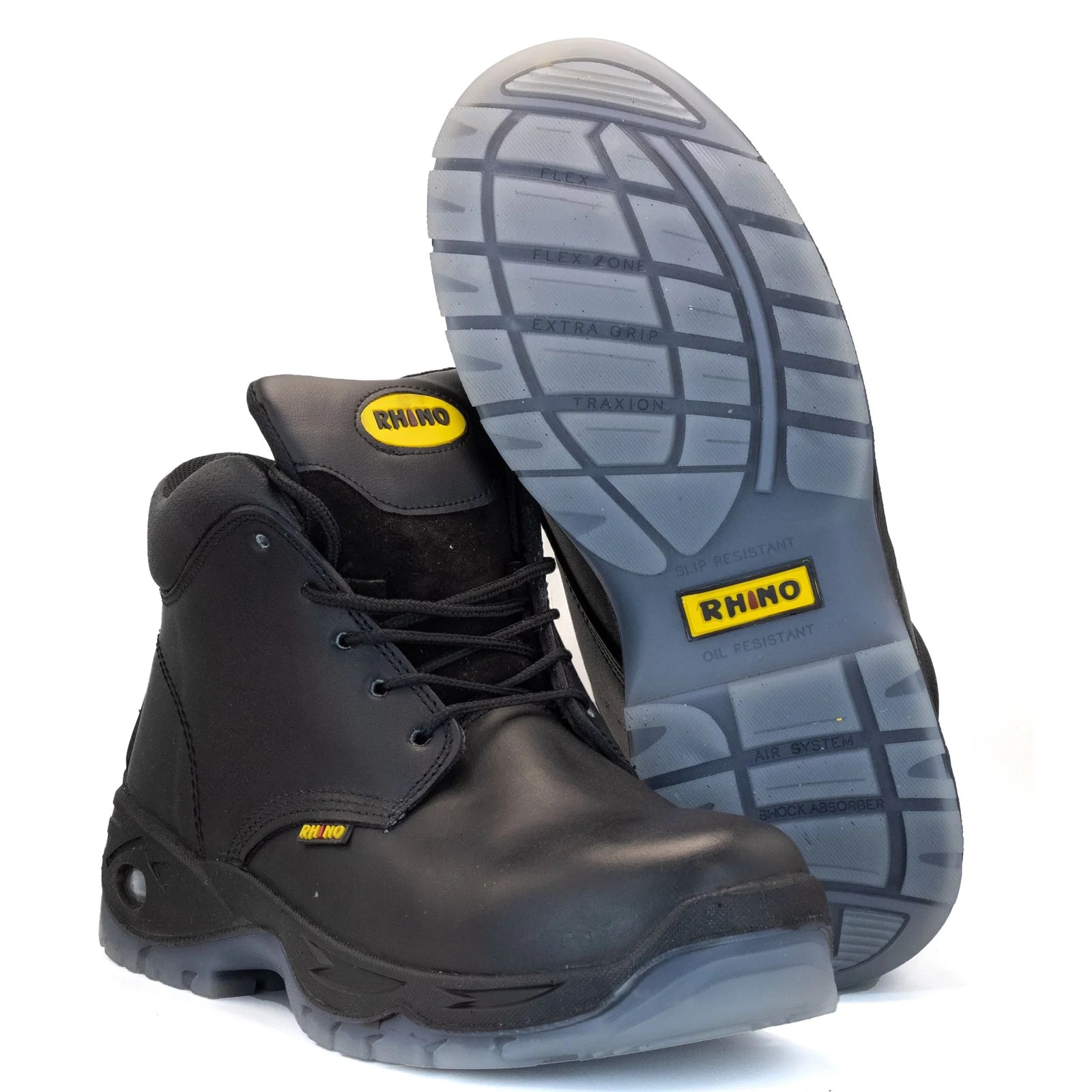 BOTA RHINO TRABAJO CON CASCO NEGRO