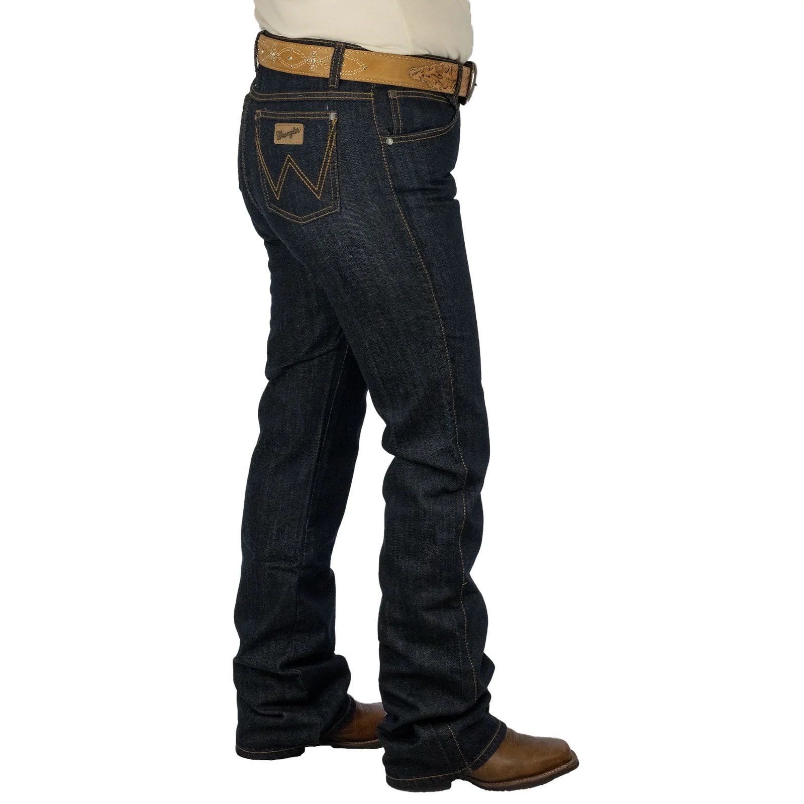 PANTALON WRANGLER DAMA CINTURA ALTA AZUL OBSCURO