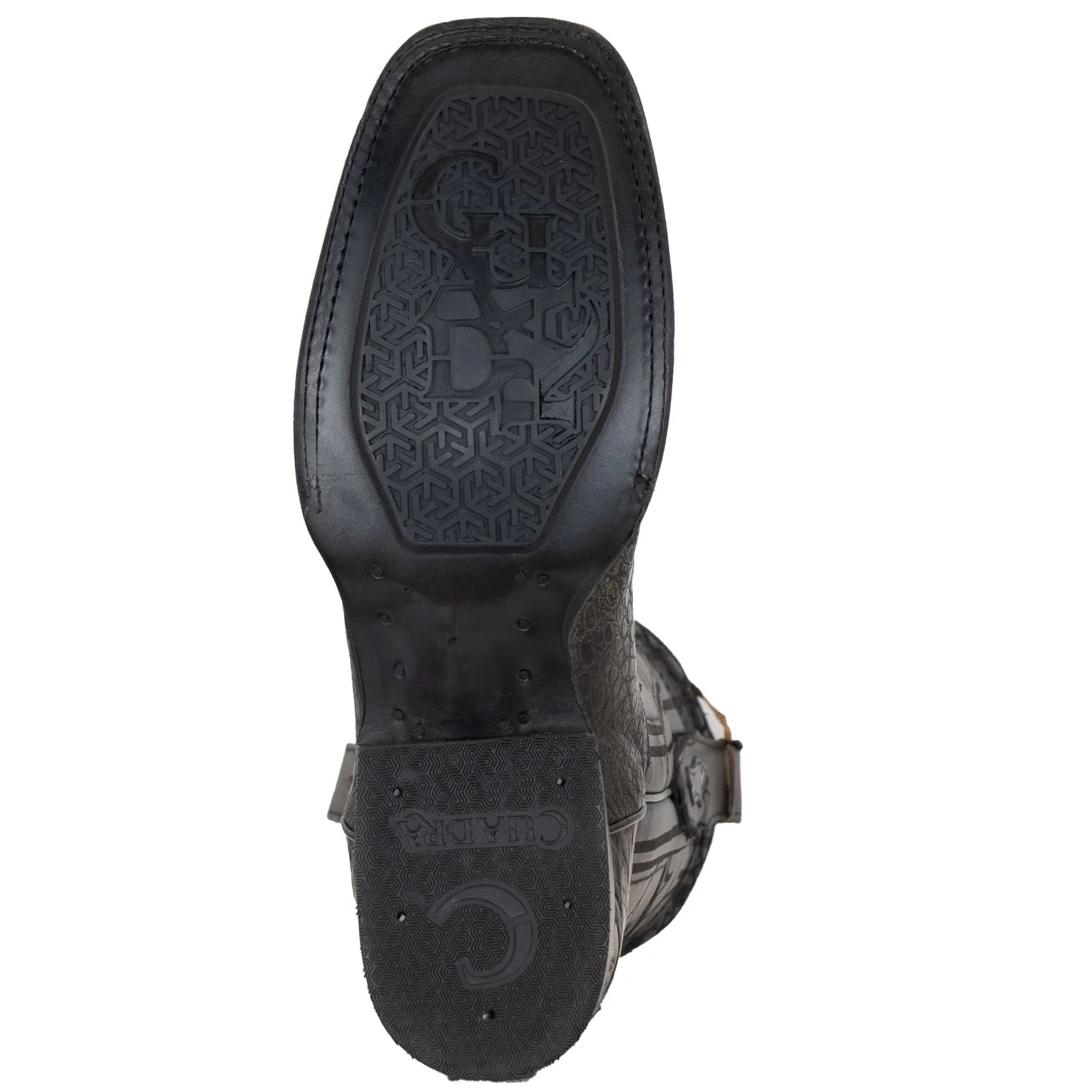 BOTA CUADRA EN PIEL GENUINA DE CAIMAN ARENA