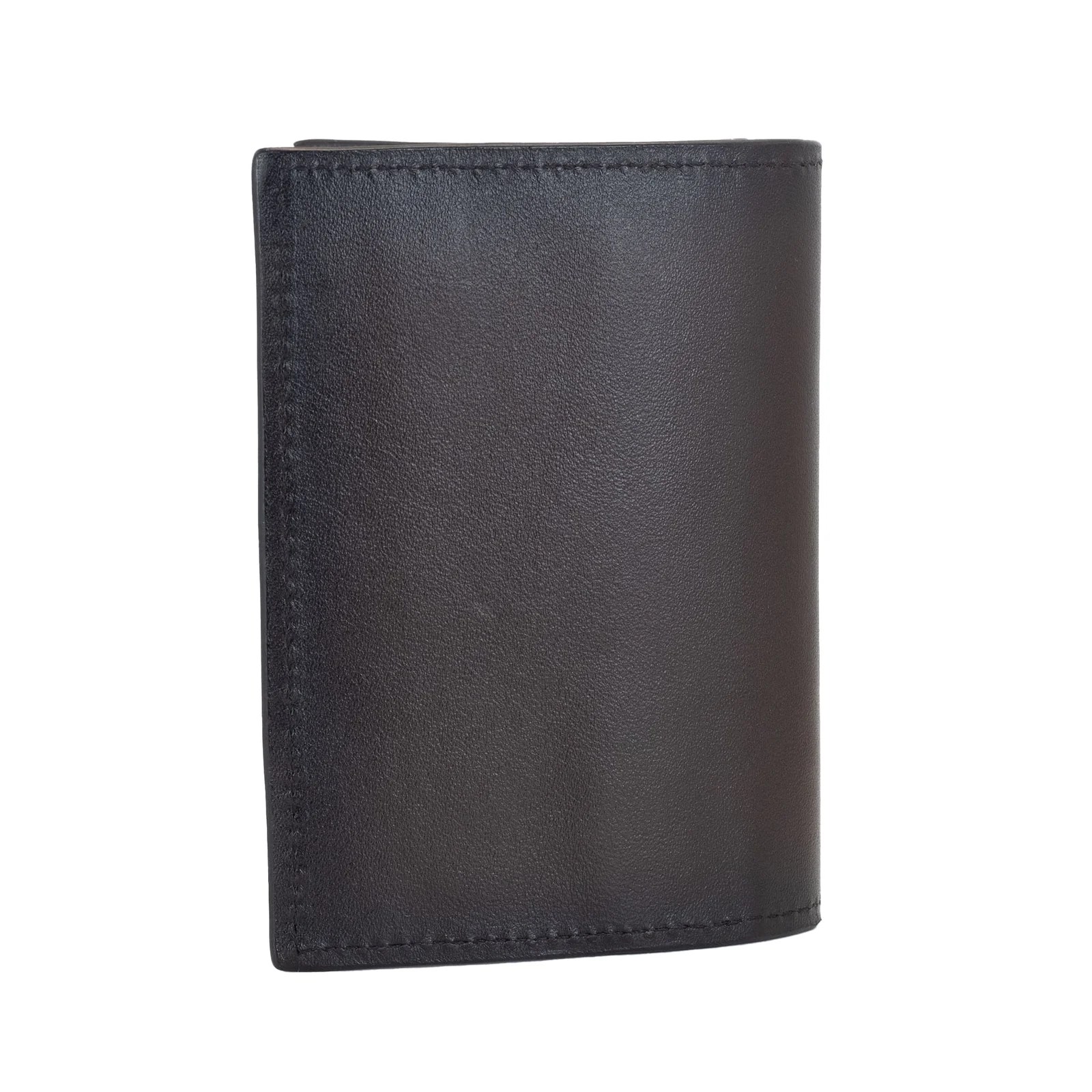 CARTERA CUADRA PARA CABALLERO EN PIEL GENUINA NEGRA