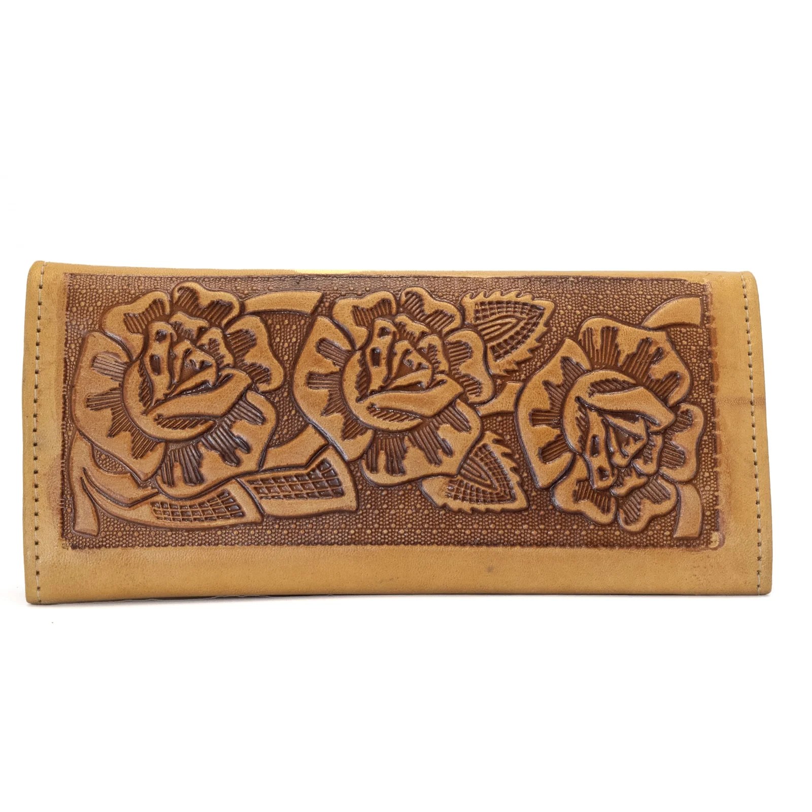 CARTERA EN PIEL CINCELADA NATURAL