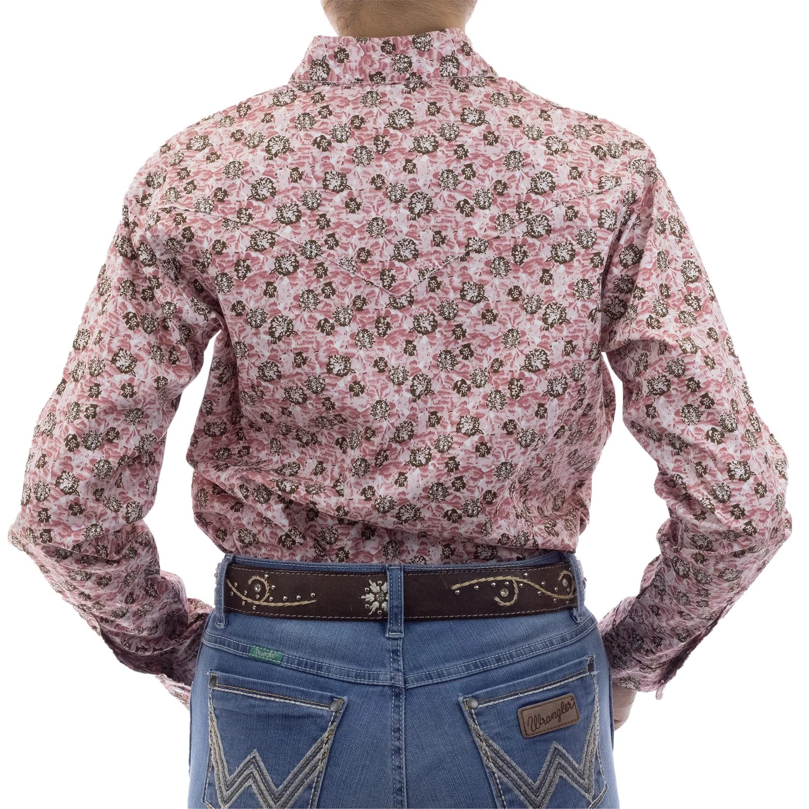 CAMISA VAQUERA WRANGLER DAMA MANGA LARGA ROSA