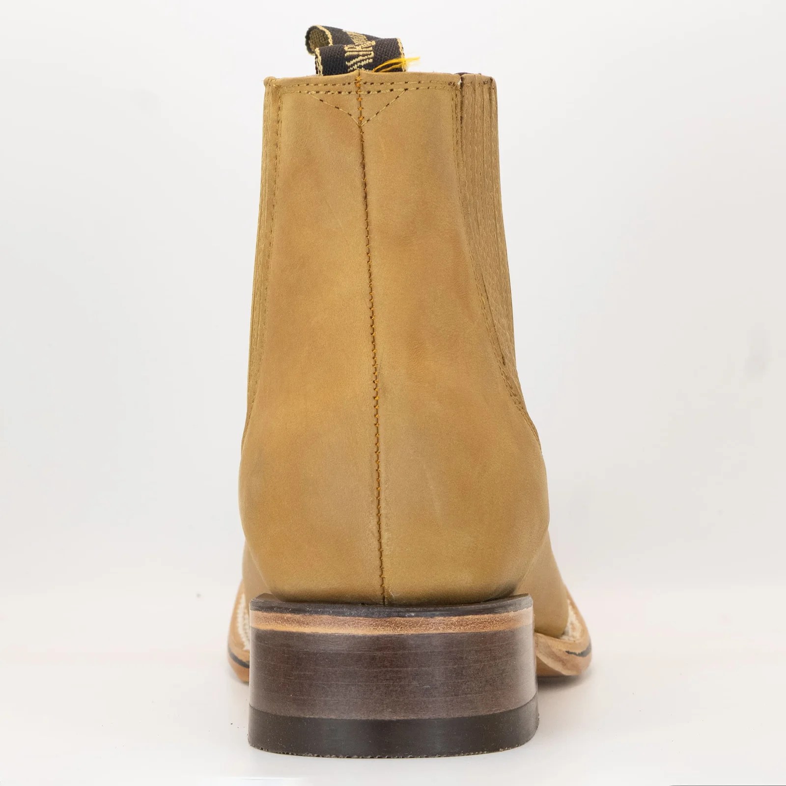 BOTIN ARMENTA CUADRADO CON SUELA DE CUERO ATANADO MIEL