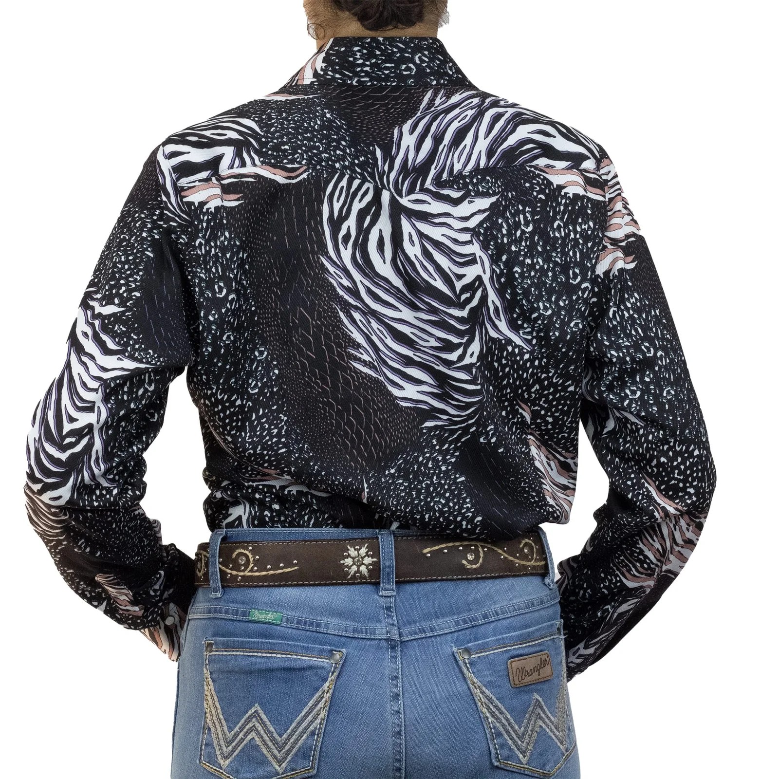 CAMISA VAQUERA ICY DENVER PREMIUM ANIMAL PRINT NEGRO