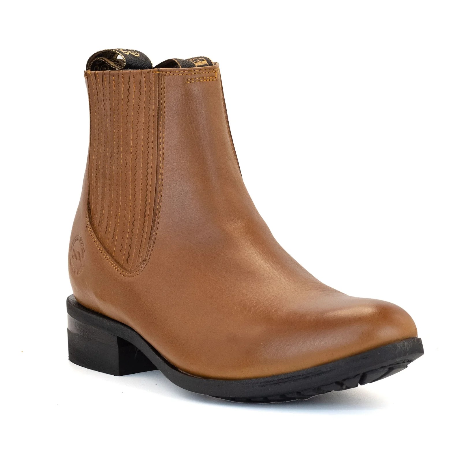 BOTIN ESTRIBO CHARRO SUELA DE HULE MIEL