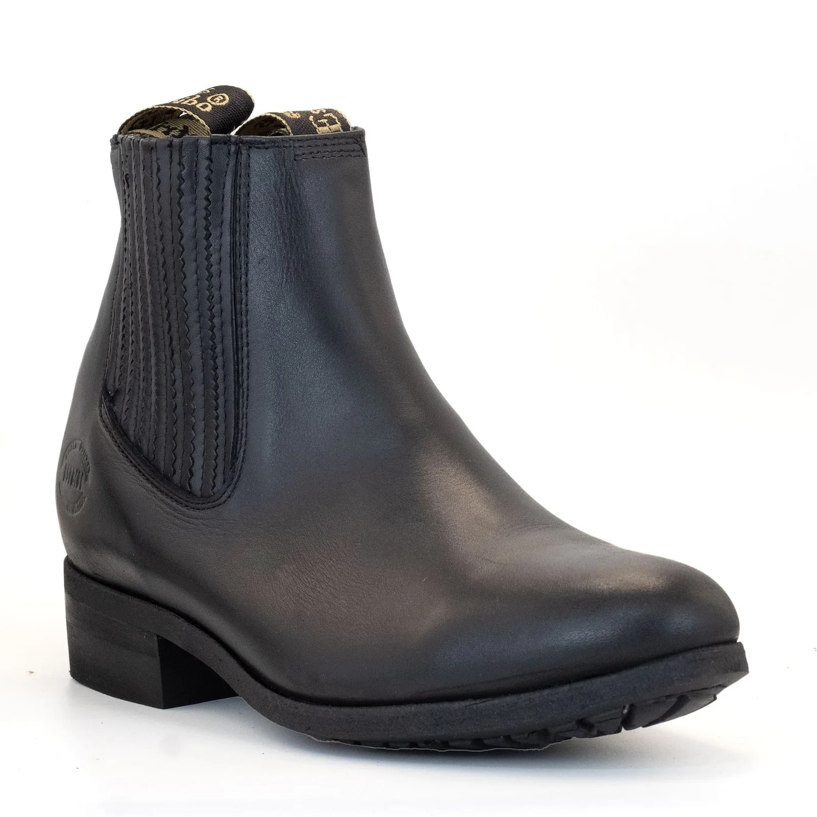 BOTIN ESTRIBO CHARRO SUELA DE HULE NEGRO