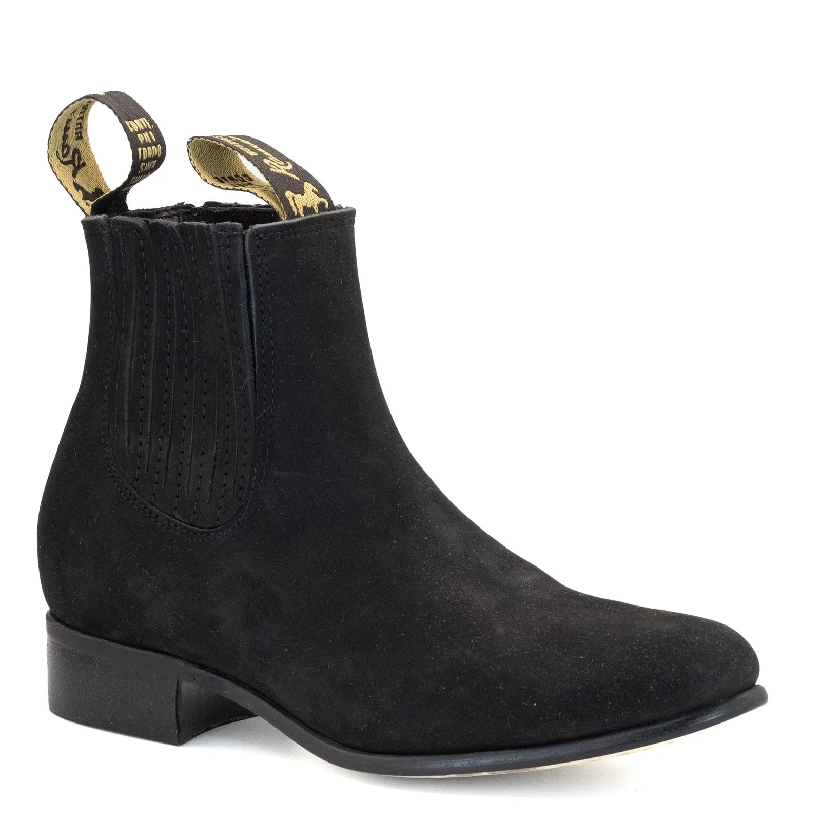 BOTIN RAMÍREZ CHARRO DE GAMUZA CON SUELA DE NEOLITE NEGRO