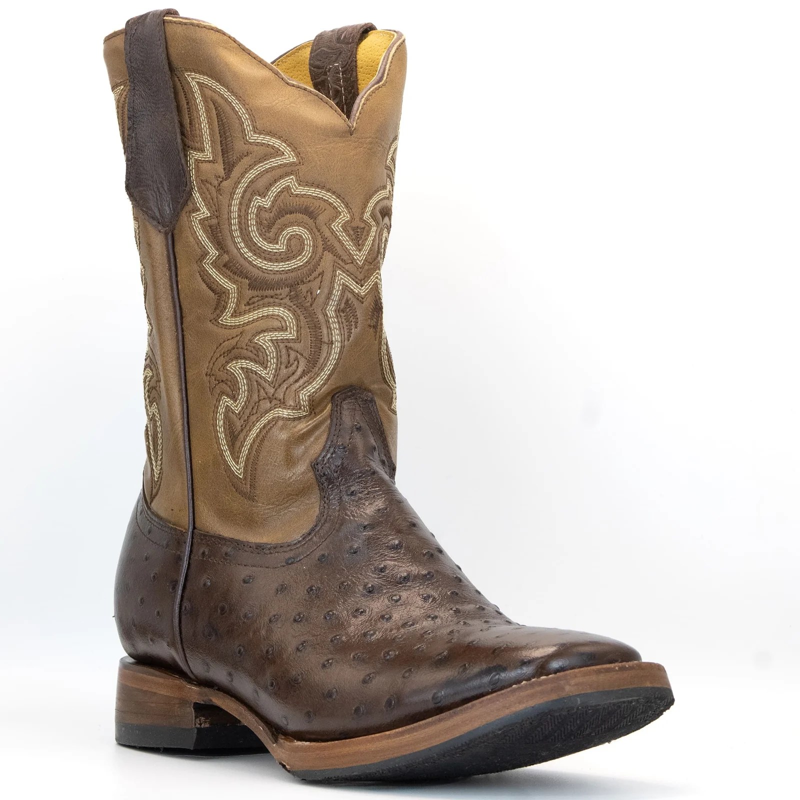 BOTA BOSTON IMITACION AVESTRUZ CAFE