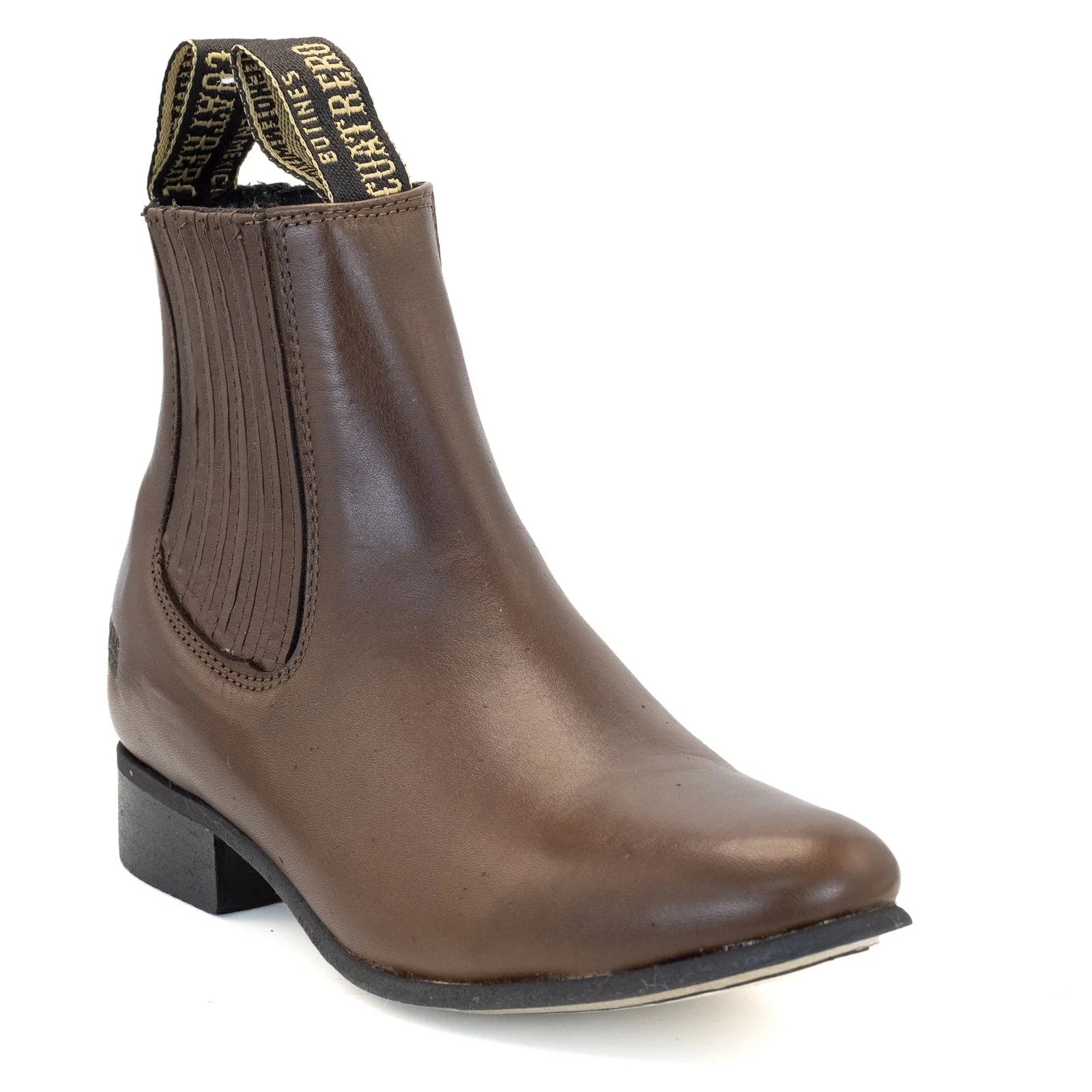 BOTIN CUATRERO CHARRO EN PIEL CAFE CAFE