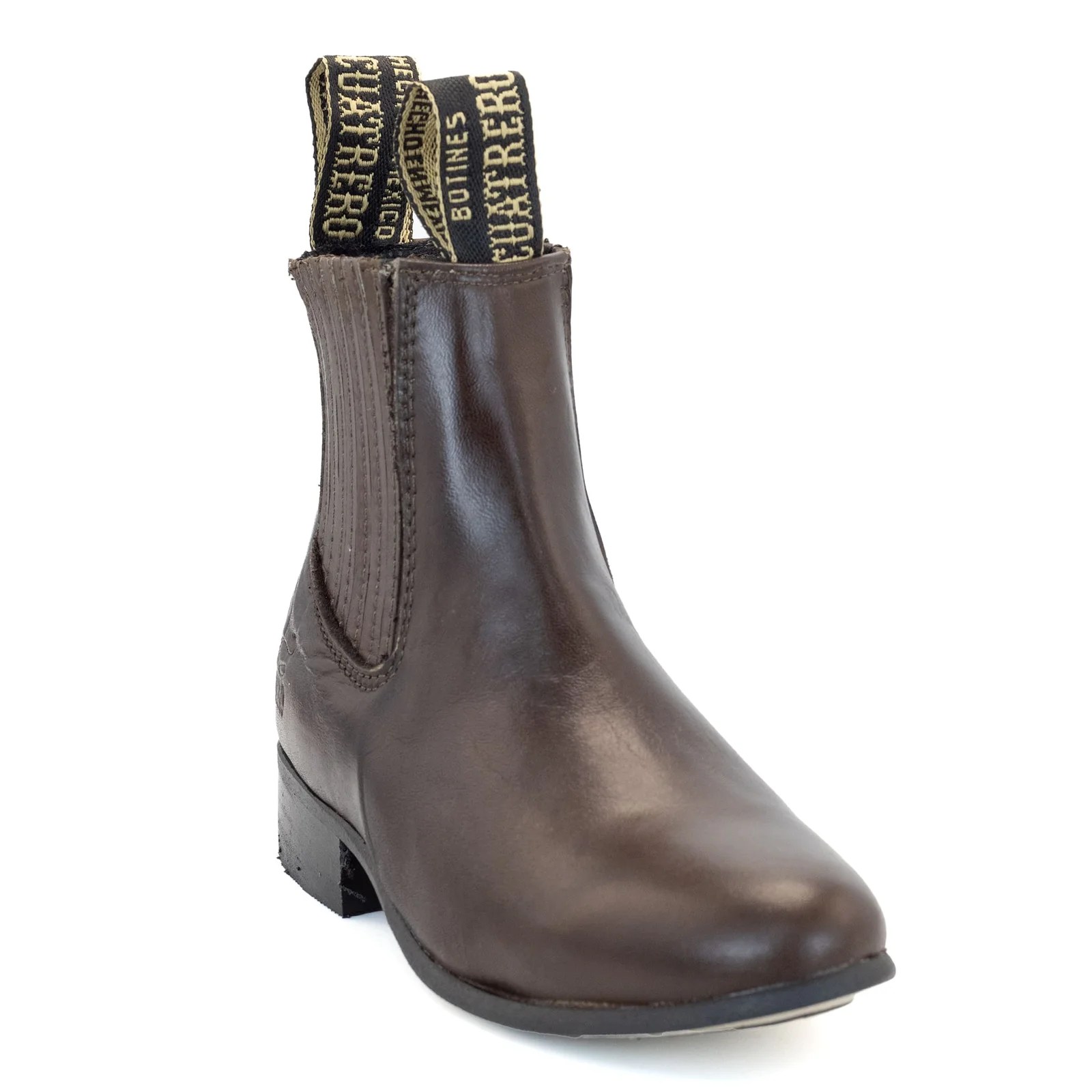 BOTIN CUATRERO CHARRO EN PIEL CAFE