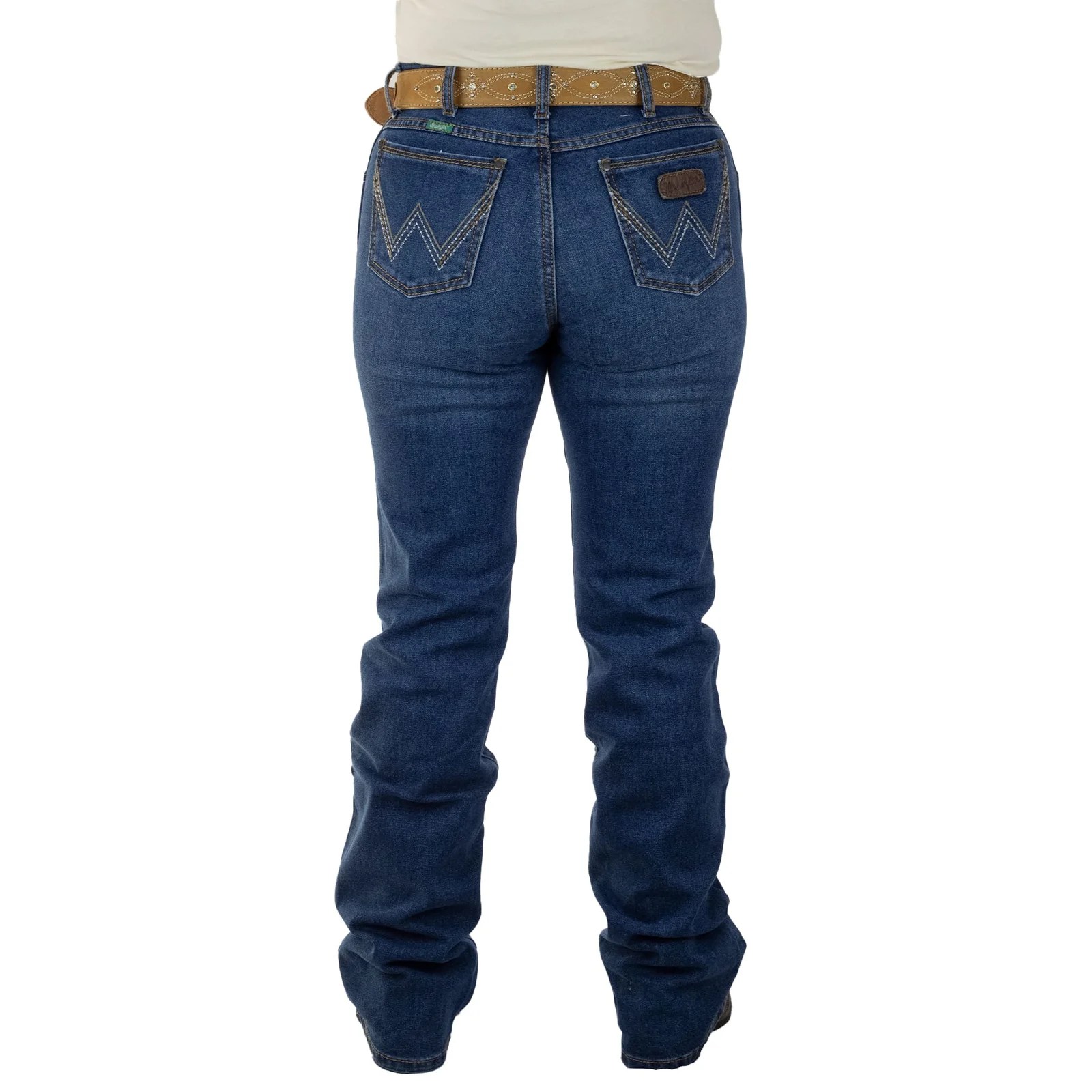 PANTALON WRANGLER DAMA CINTURA ALTA AZUL OBSCURO