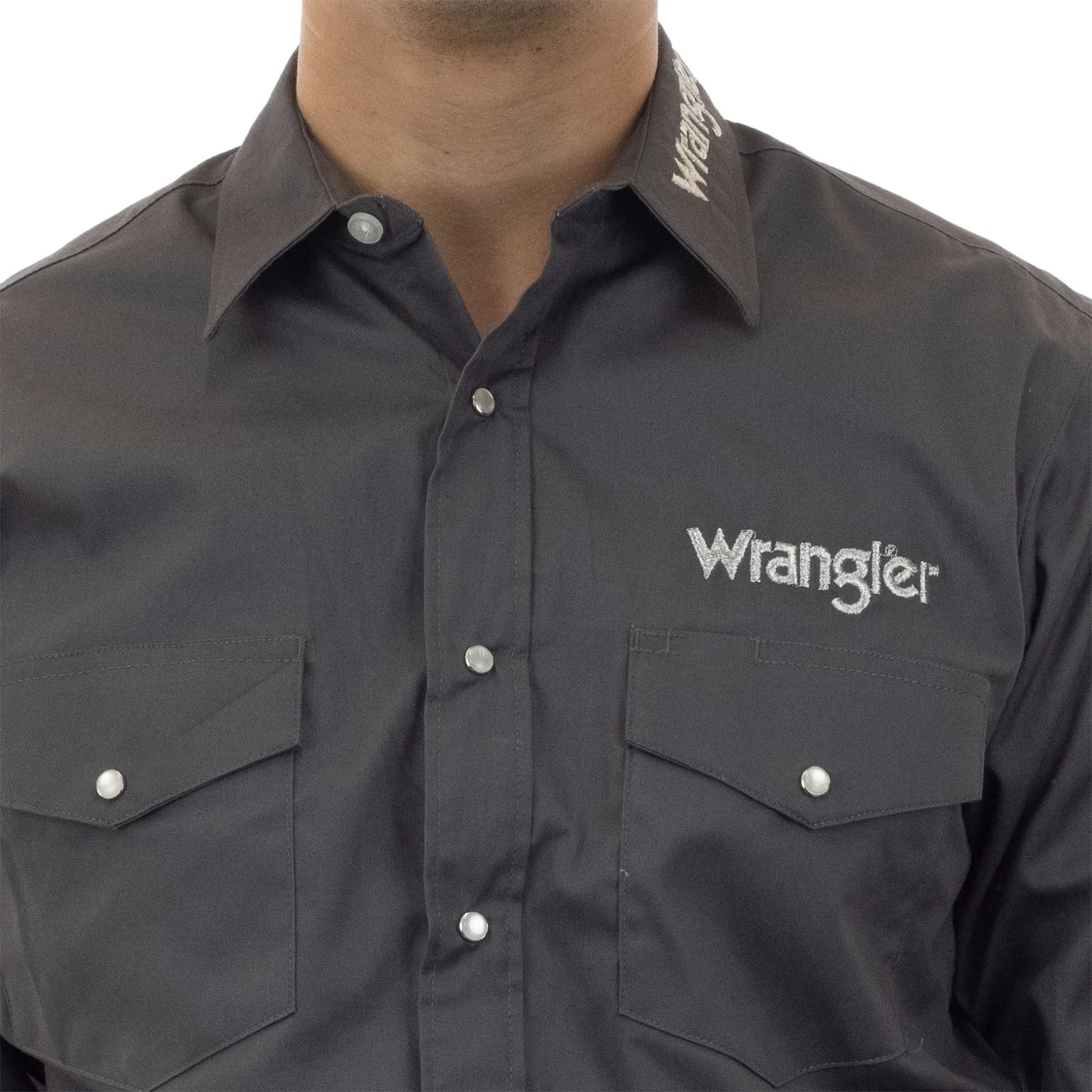 CAMISA VAQUERA WRANGLER MANGA LARGA HOMBRE GRIS