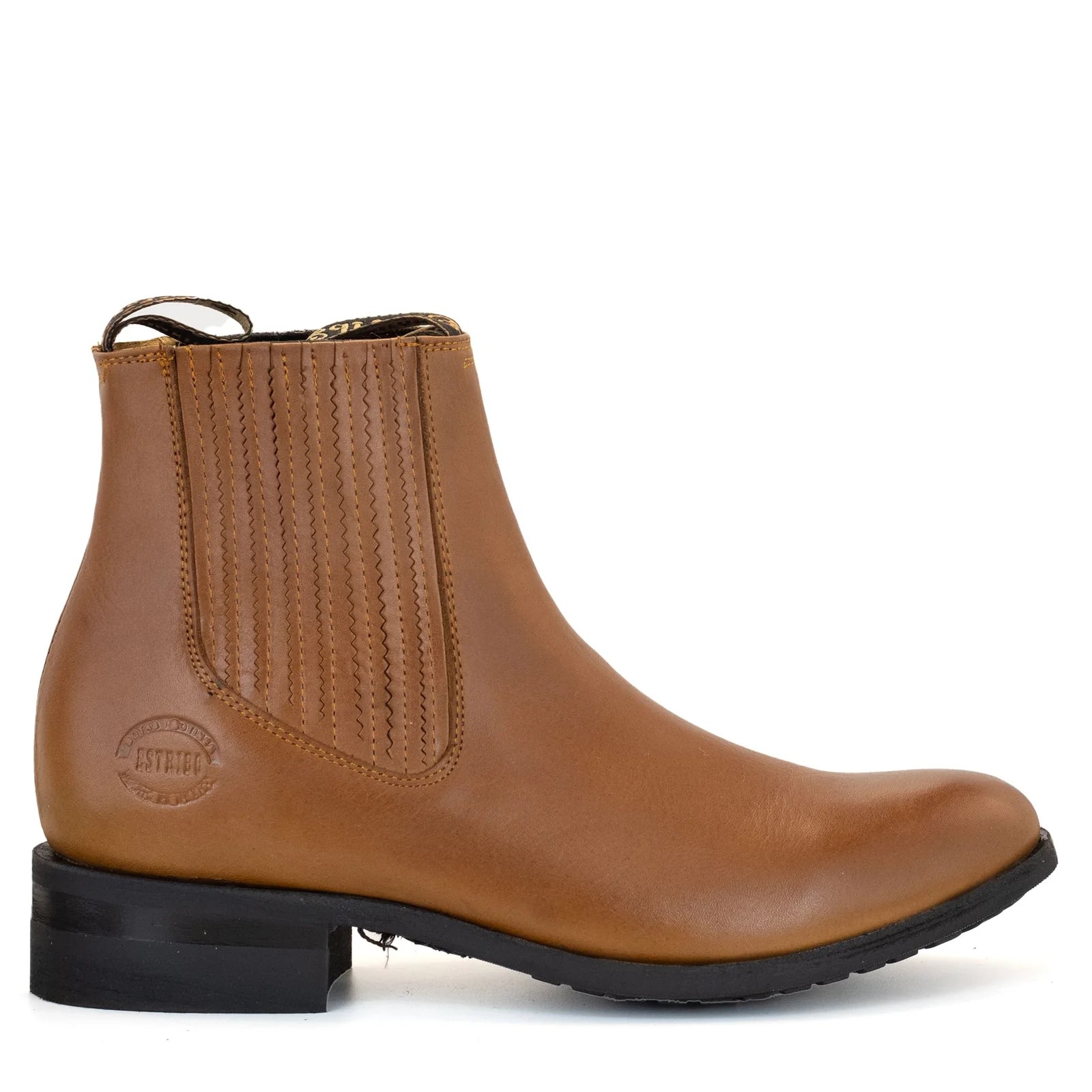 BOTIN ESTRIBO CHARRO SUELA DE HULE MIEL