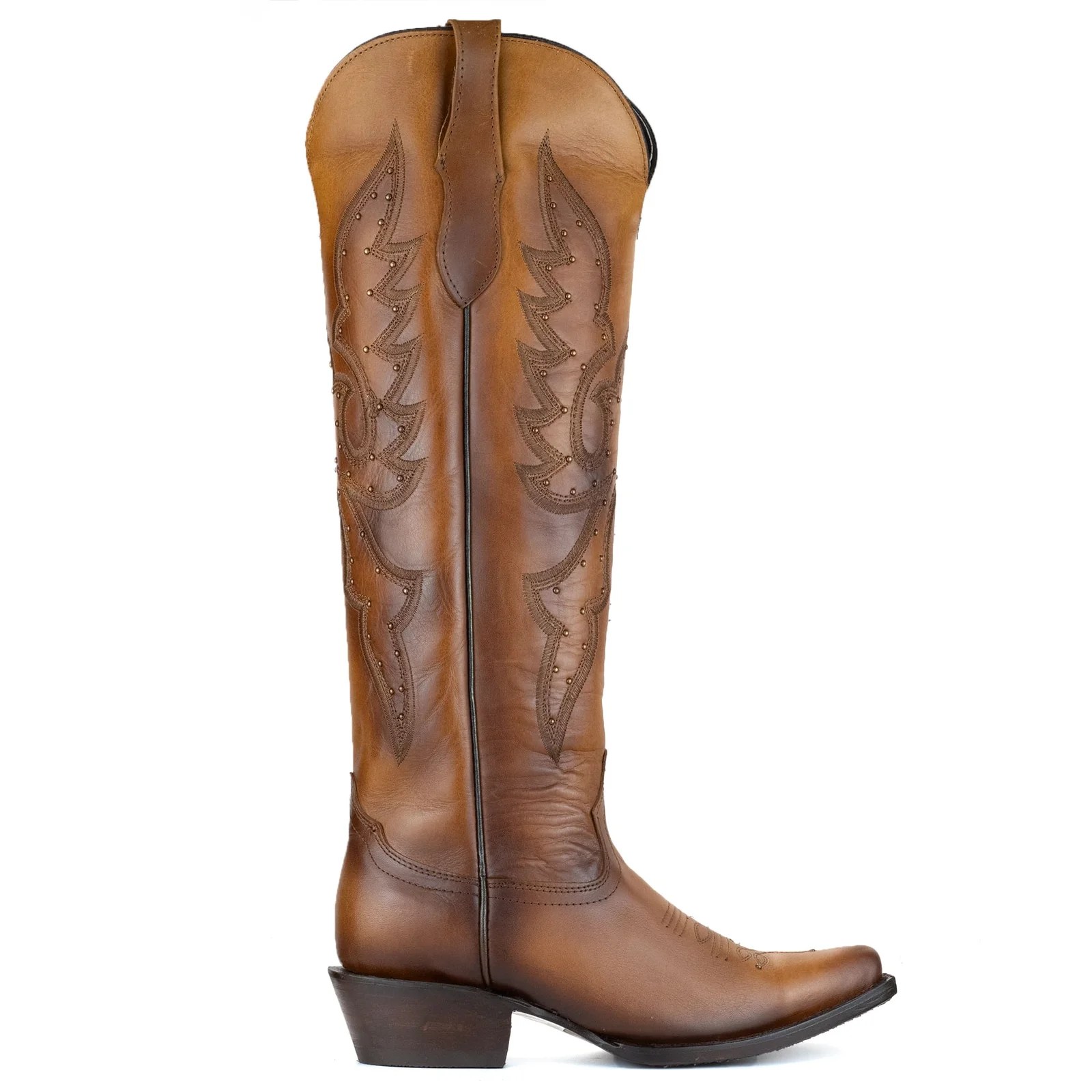 BOTA DE TUBO ALTO PARA DAMA MIEL