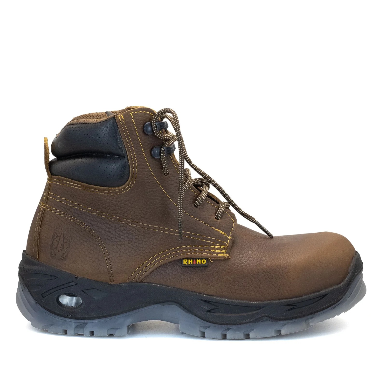 BOTA RHINO DE TRABAJO CON CASCO CAFE