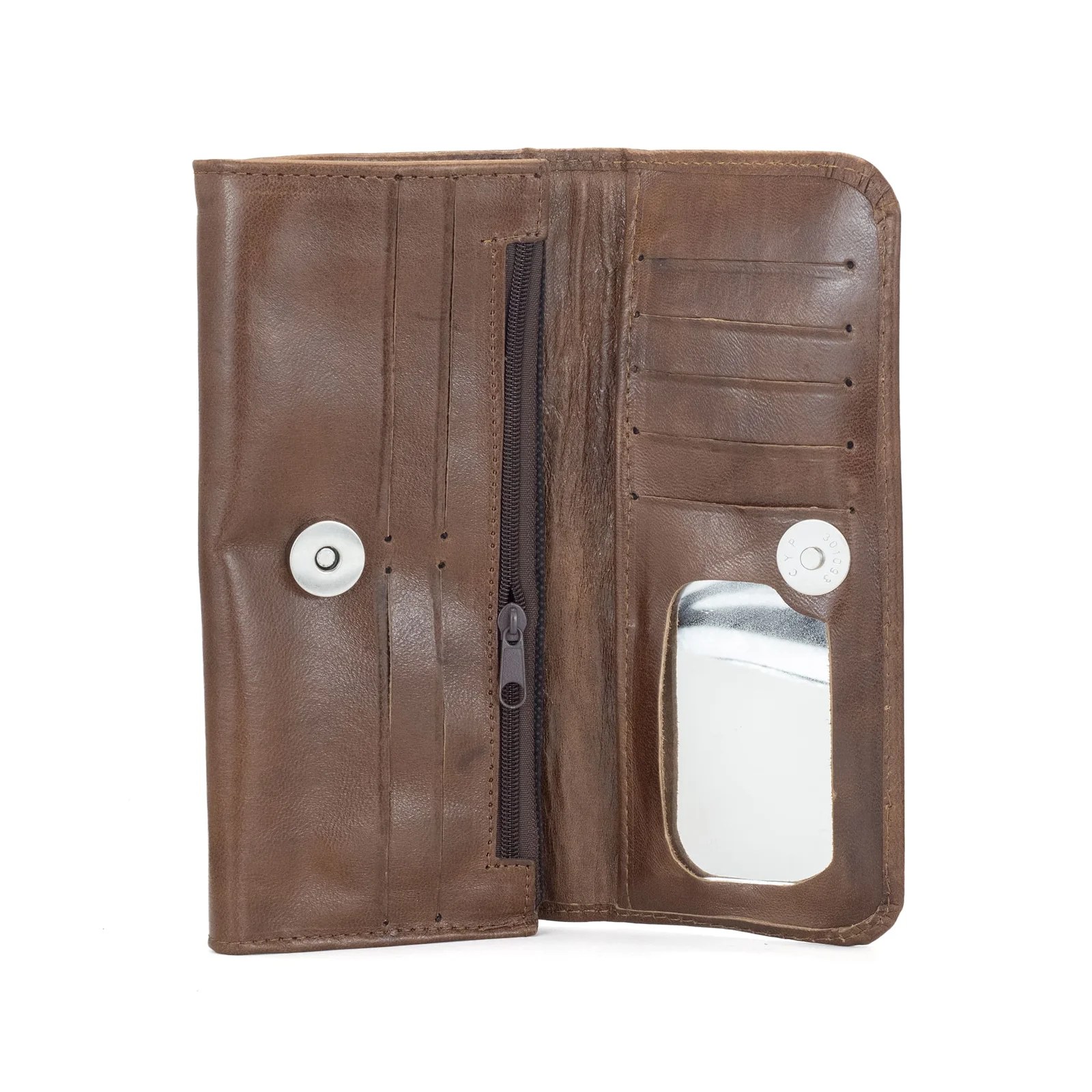 CARTERA EN PIEL CINCELADA CAFE