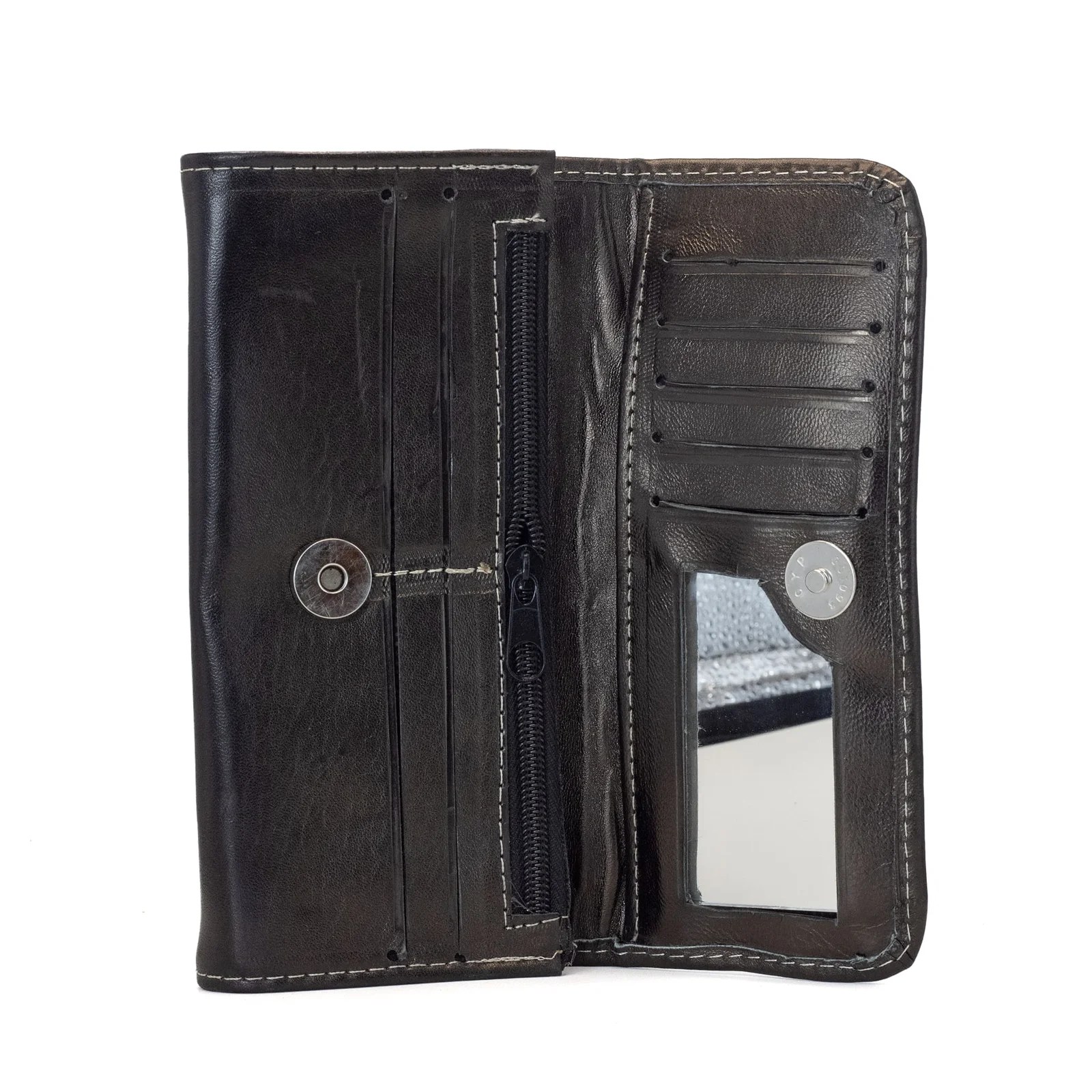 CARTERA EN PIEL CINCELADA NEGRO
