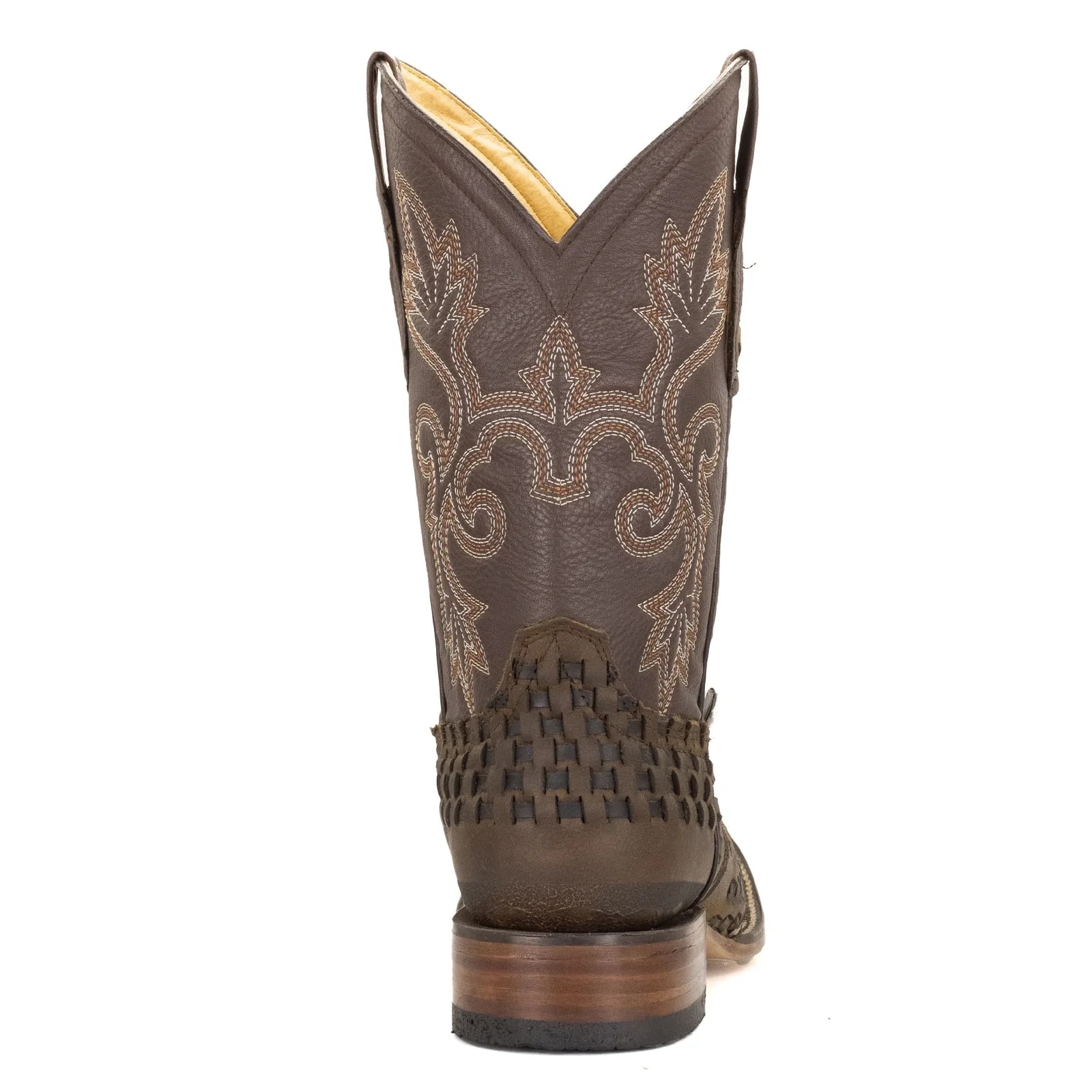 BOTA VAQUERO SM HORMA RODEO DE PETATILLO CON LAZER  CAFE