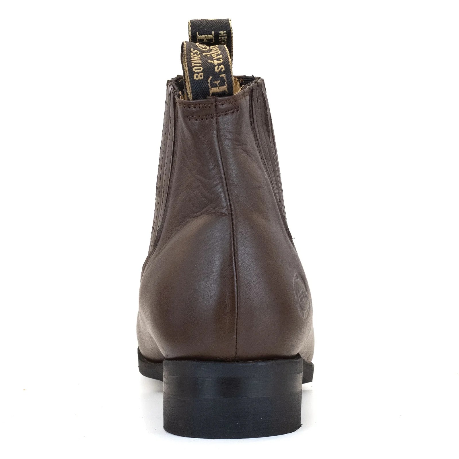 BOTIN ESTRIBO CHARRO SUELA DE HULE CAFE