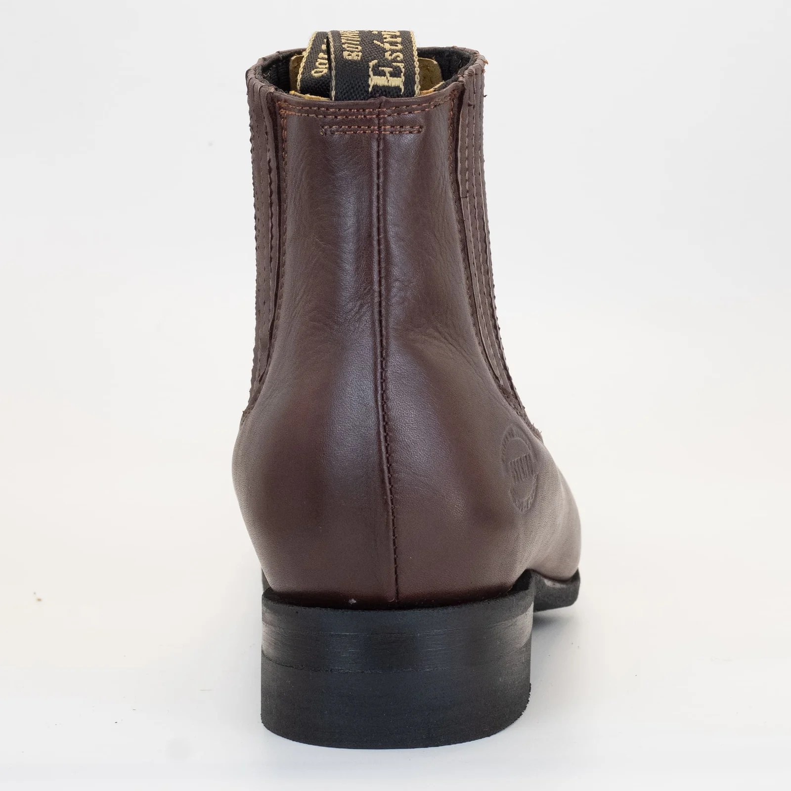 BOTIN ESTRIBO CHARRO SUELA DE HULE VINO