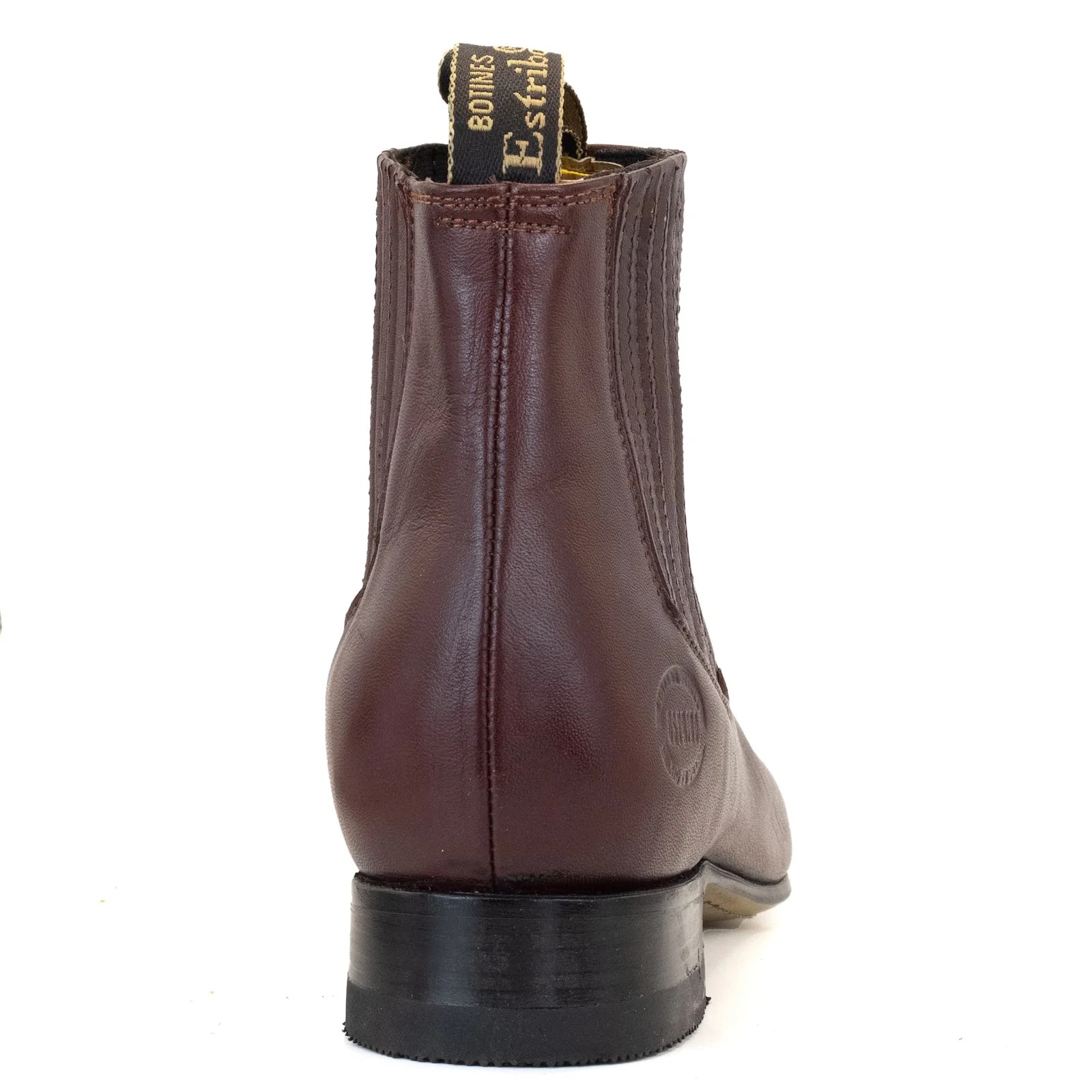 BOTIN ESTRIBO CHARRO SUELA DE CUERO VINO