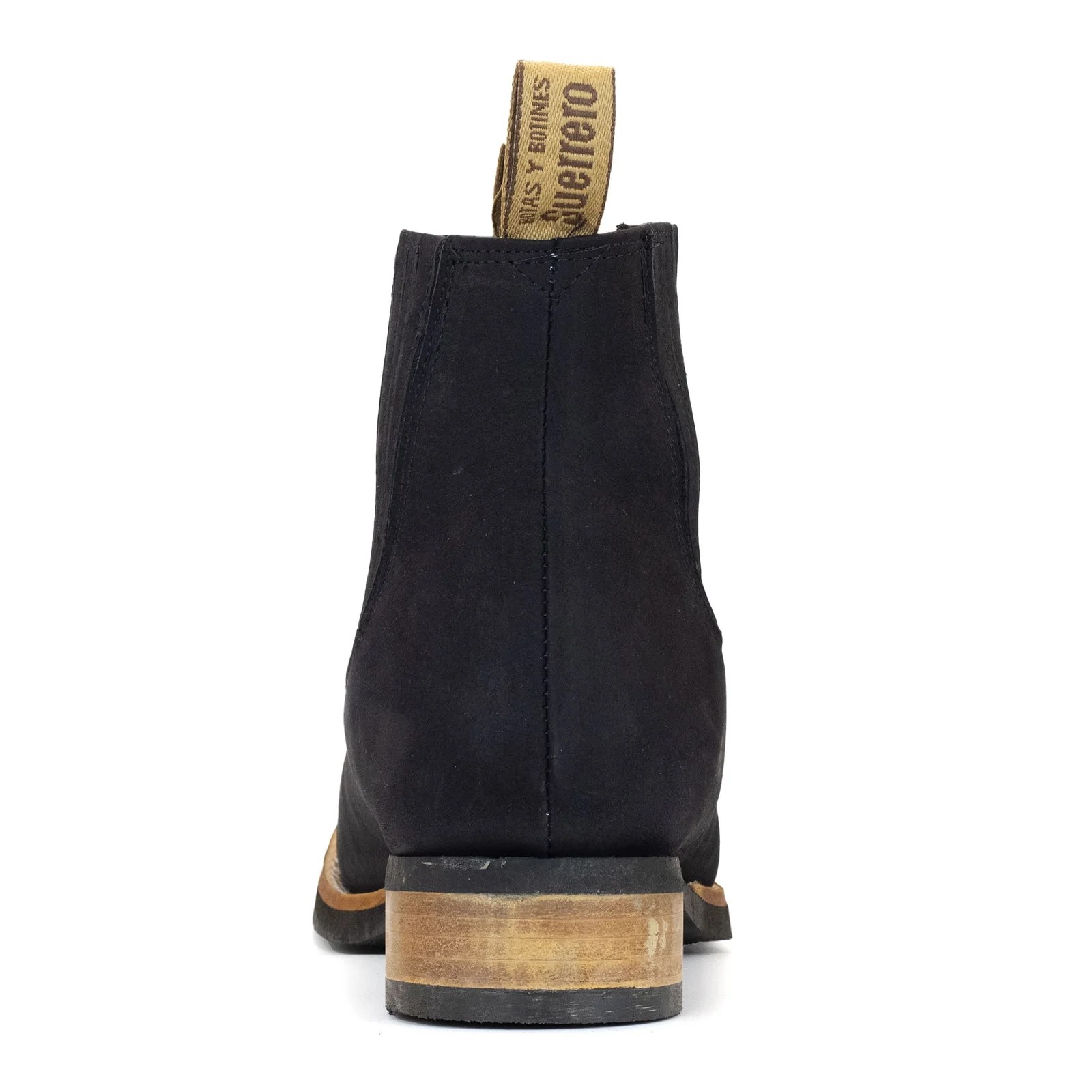 BOTIN GUERRERO CUADRADO NOBUCK NEGRO