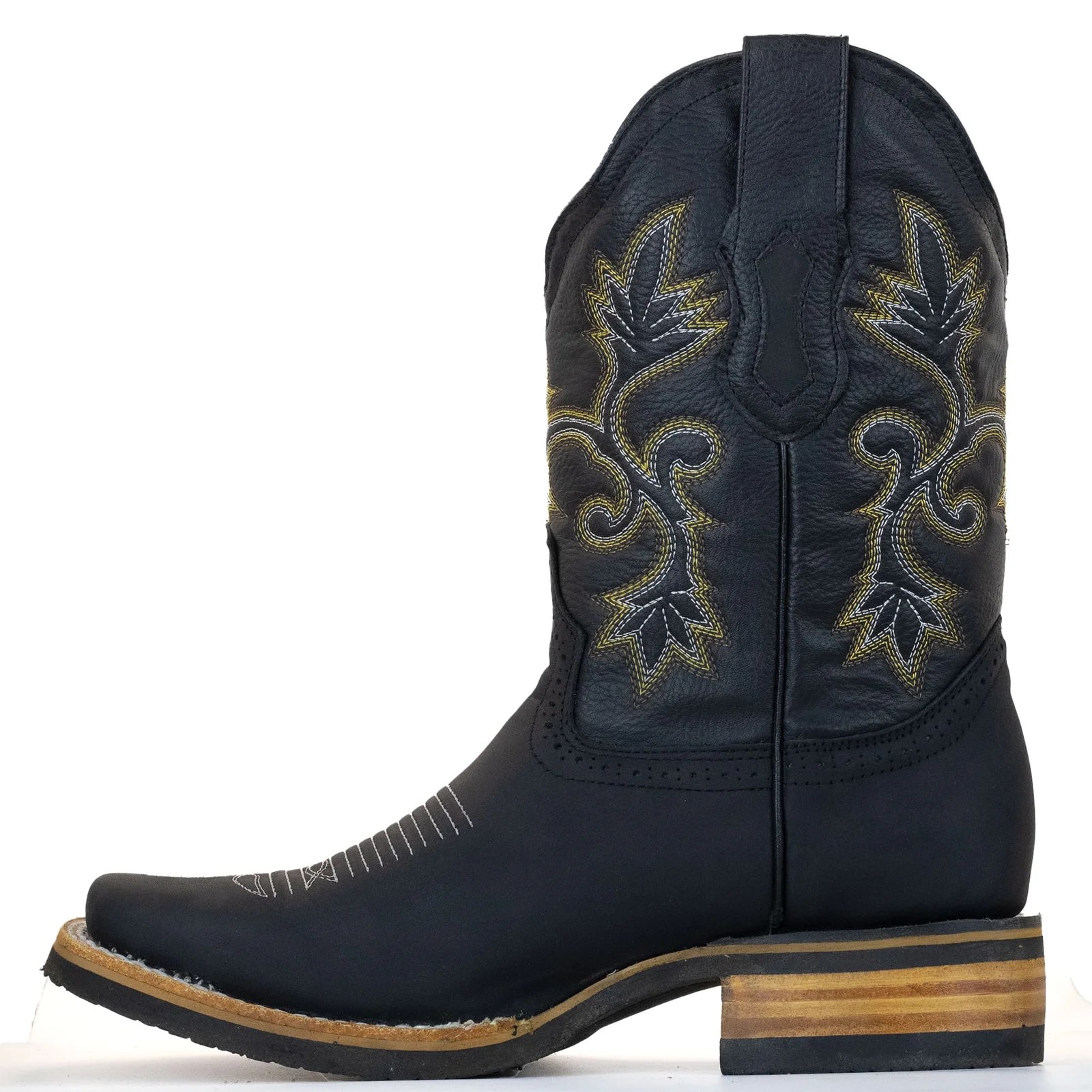 BOTA MAJOMA VAQUERA HORMA CUADRADA NEGRA