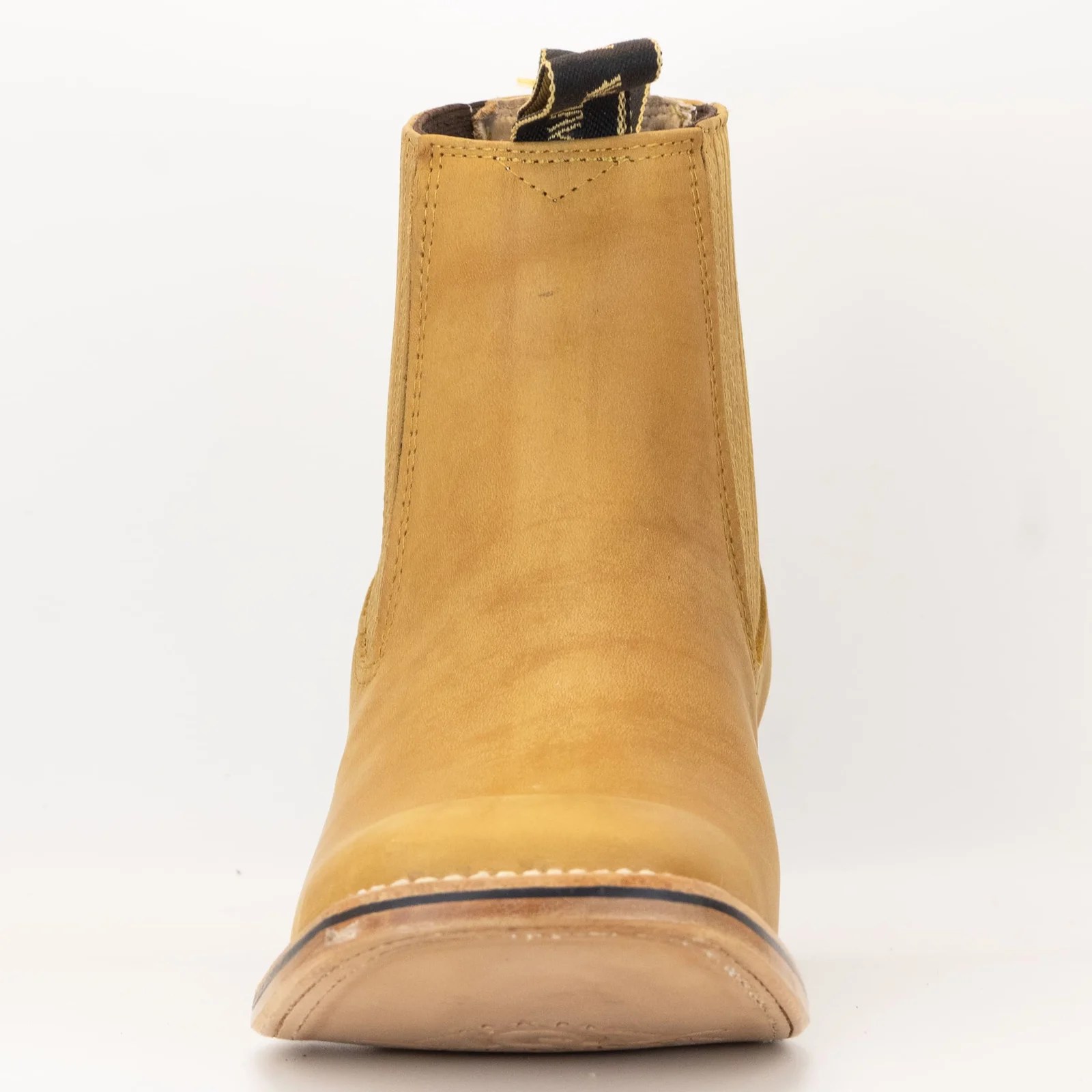 BOTIN ARMENTA CUADRADO CON SUELA DE CUERO ATANADO MIEL