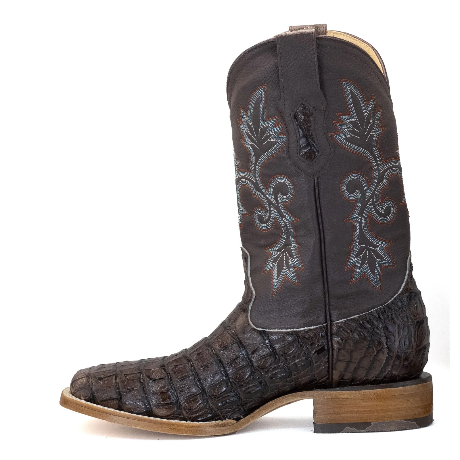 BOTA VAQUERO SM HORMA RODEO IMIT. COCODRILO CAFE.