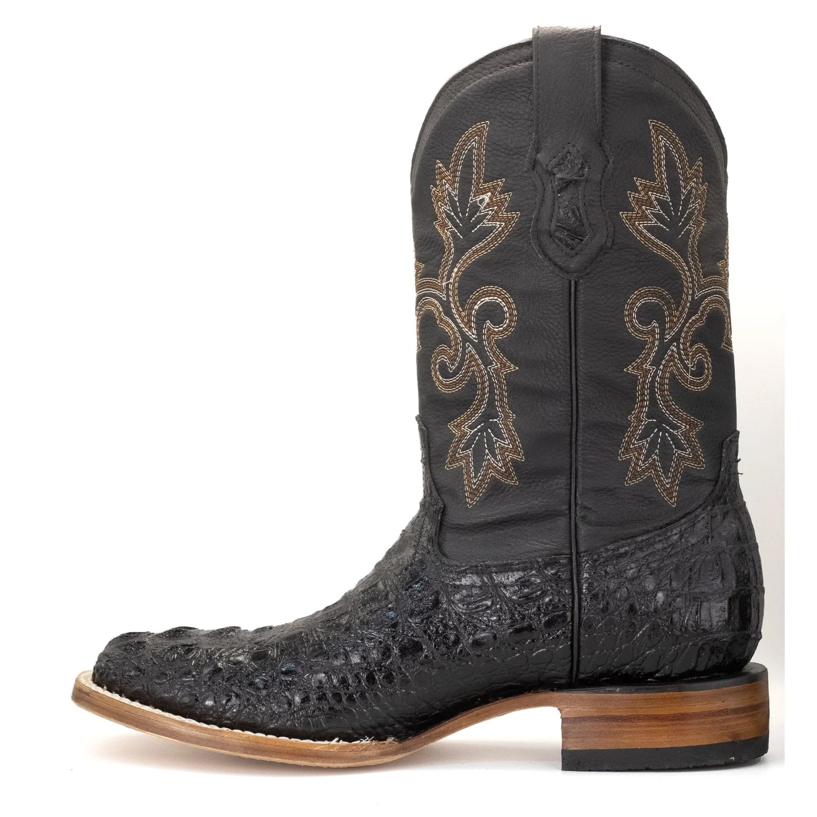 BOTA VAQUERO SM HORMA RODEO IMIT. COCODRILO NEGRO