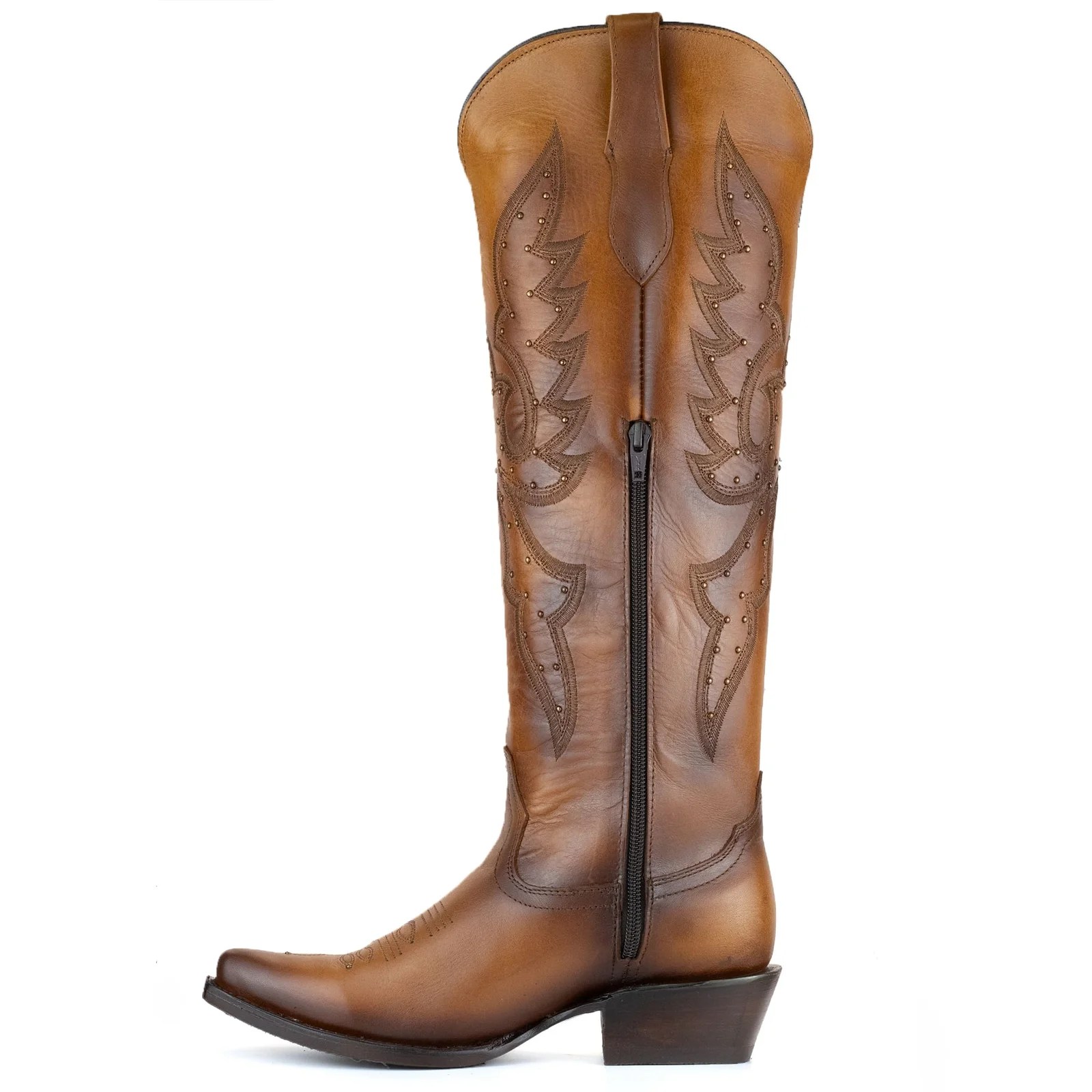 BOTA DE TUBO ALTO PARA DAMA MIEL