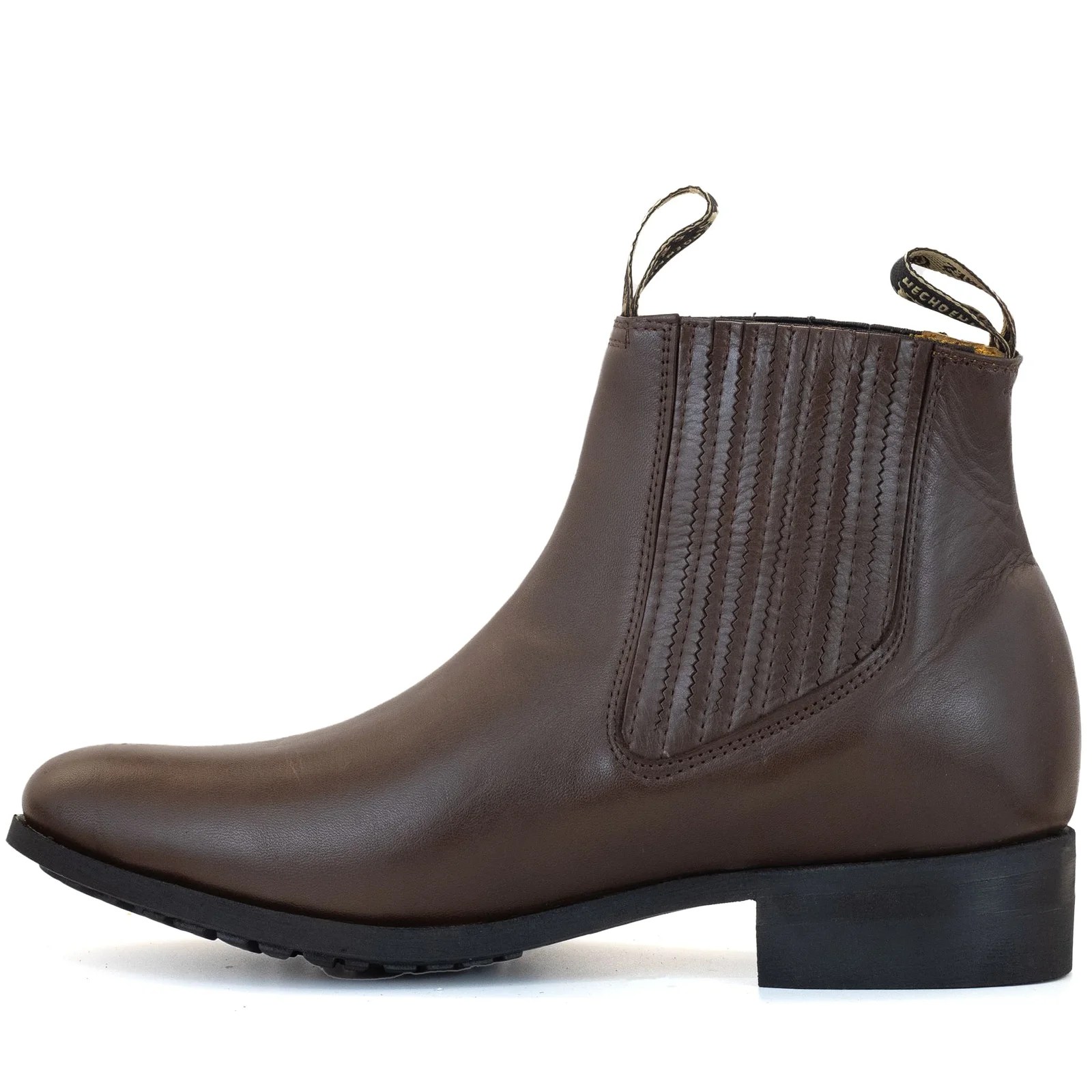 BOTIN ESTRIBO CHARRO SUELA DE HULE CAFE