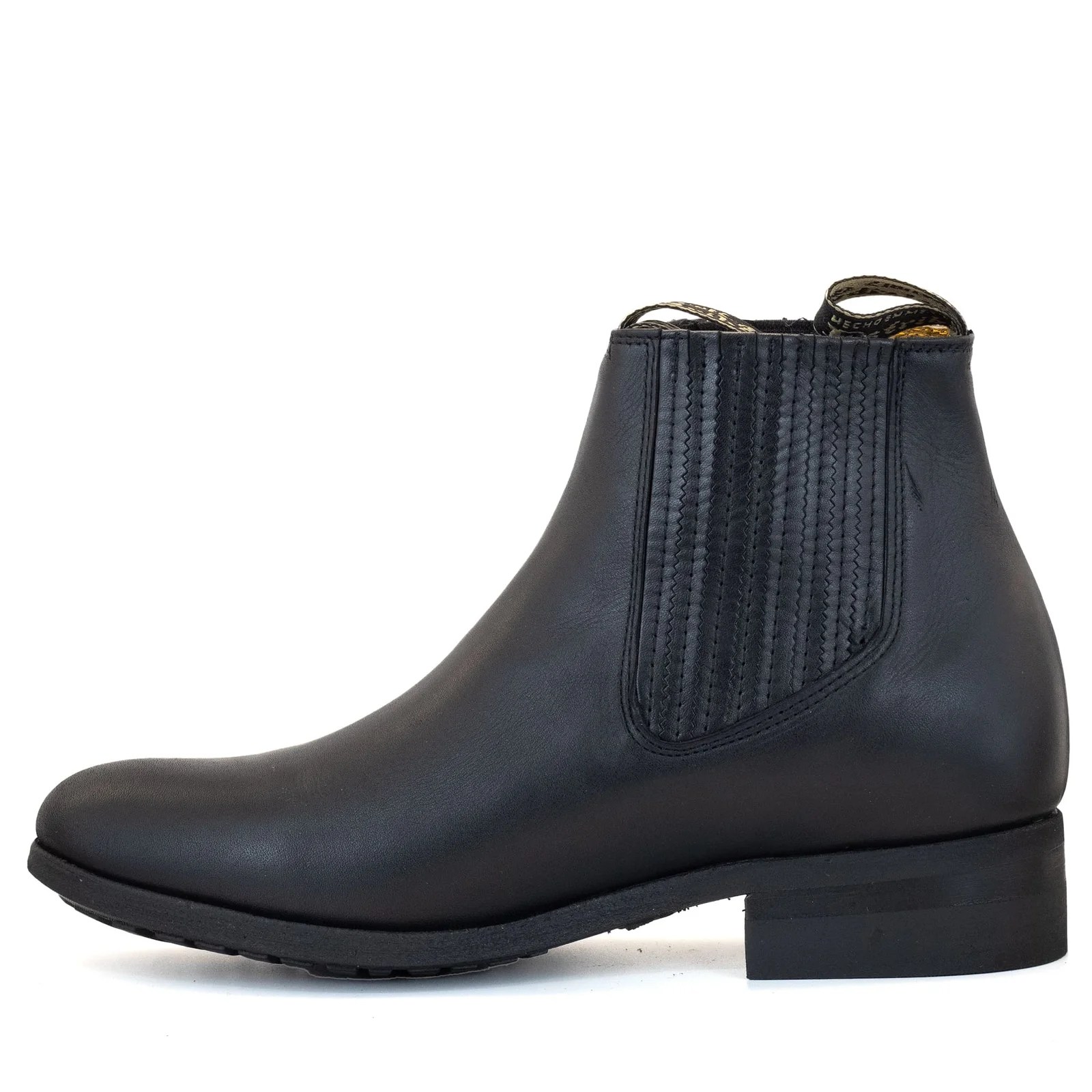 BOTIN ESTRIBO CHARRO SUELA DE HULE NEGRO
