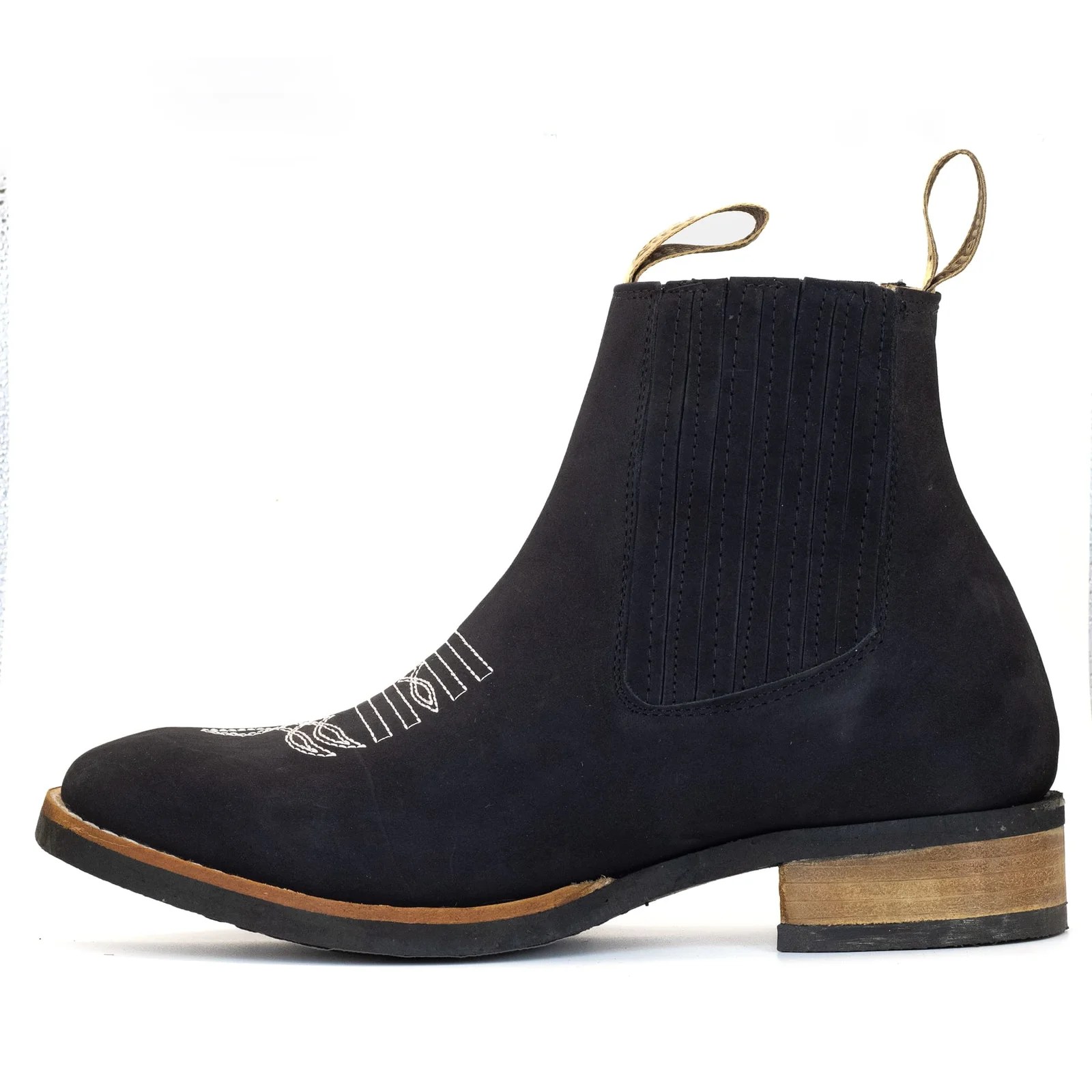 BOTIN GUERRERO CUADRADO NOBUCK NEGRO